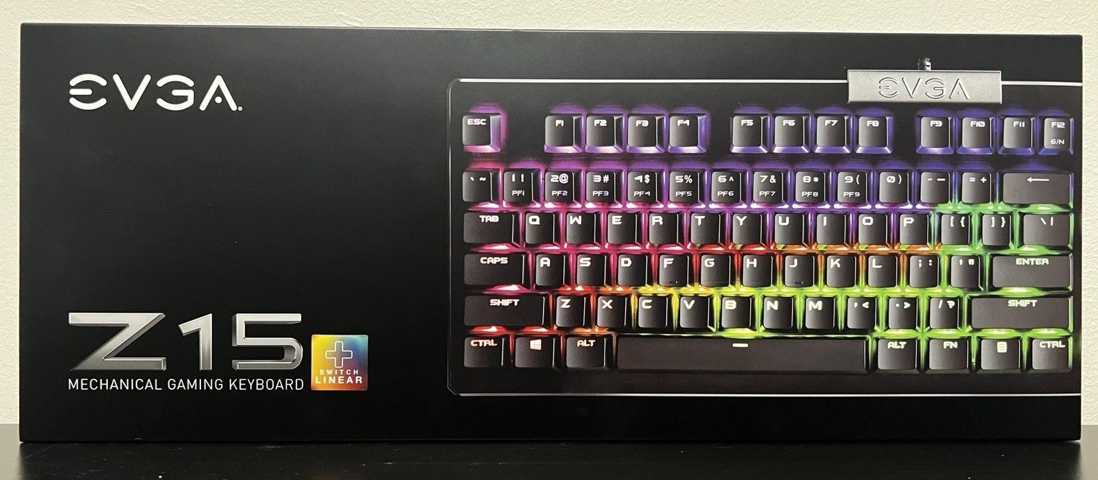EVGA Z15 Mechanical Gaming Keyboard RGB Backlit Linear Switch USB Wired New