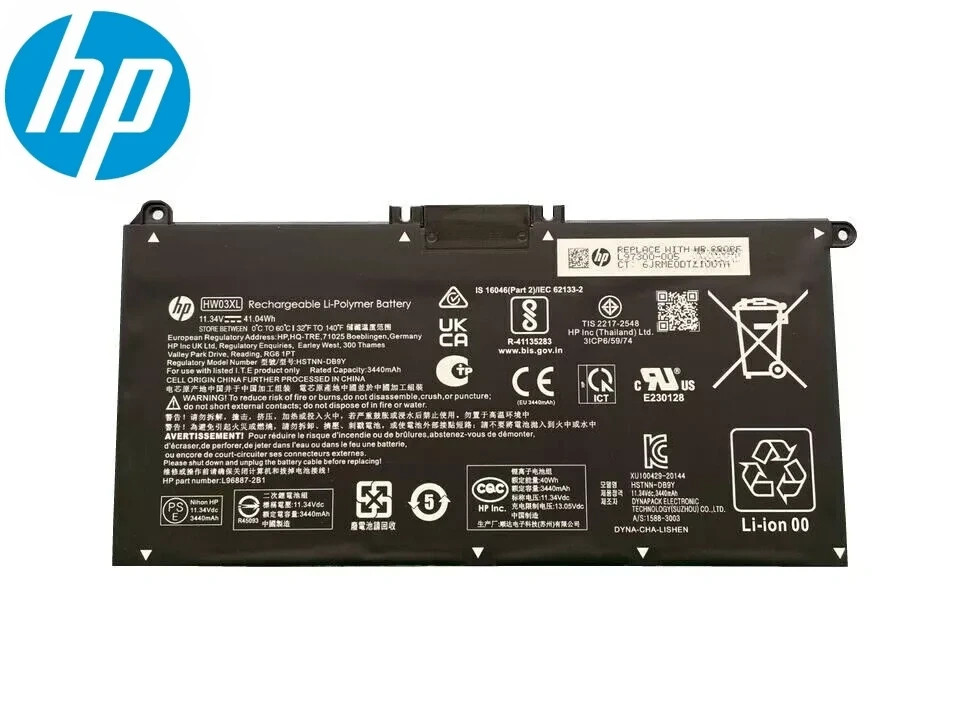 Genuine HW03XL Battery For HP Pavilion 15-EG 17-CN 17-CP HSTNN-IB90 L97300-005