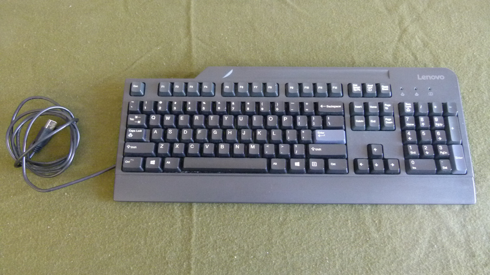 Lenovo KU-0225 Wired USB Keyboard English Black