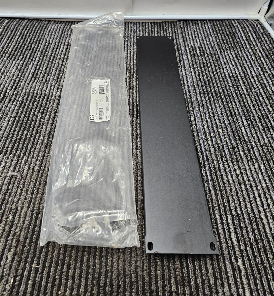 (QTY 4) Middle Atlantic Products EB2 2SP Flanged Econo Blank Rack Panel Black