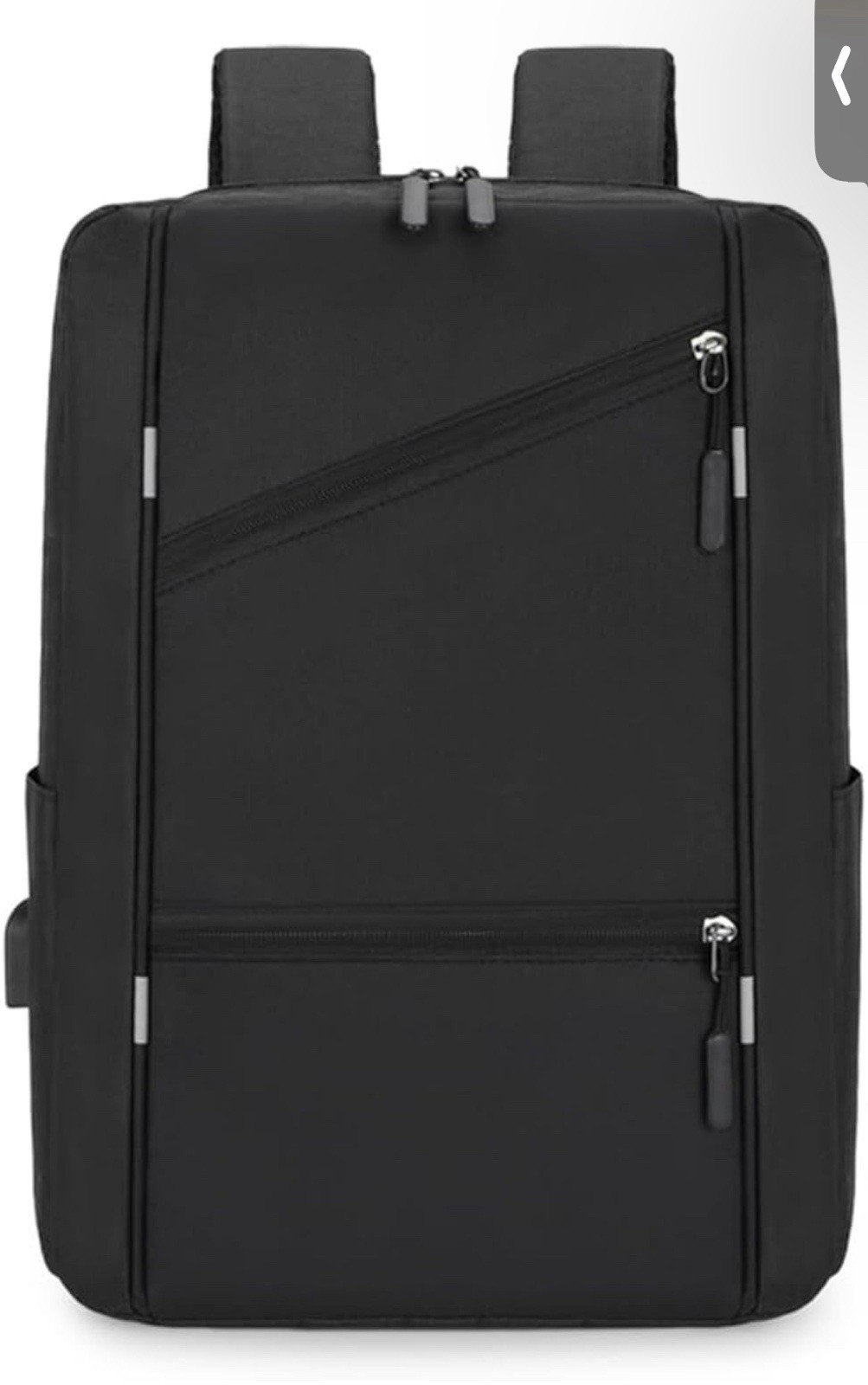 Laptop Backpack Padded, Black Polyester, Fits 16in Laptop, Universal Compatible