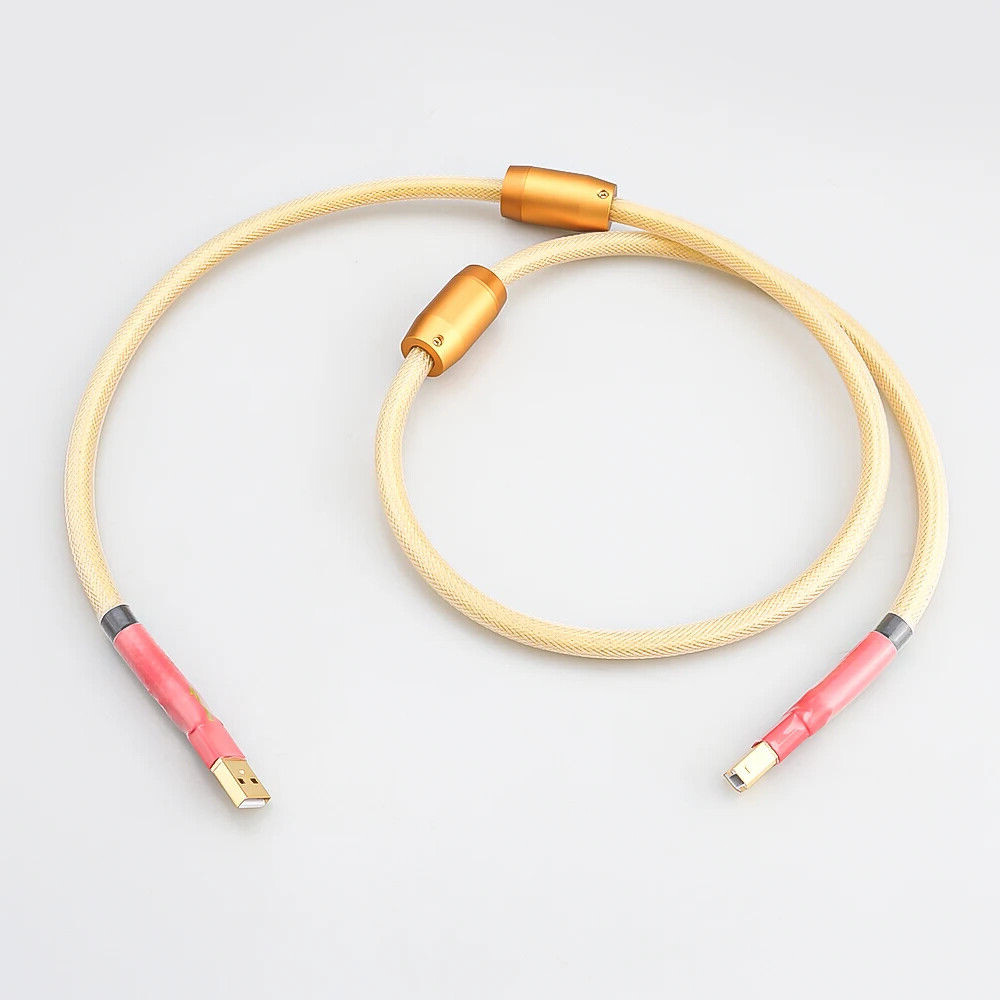4N OFC Pure Copper Cord  Magnetic Ring Shield USB2.0 Type A to Type B Data Cable