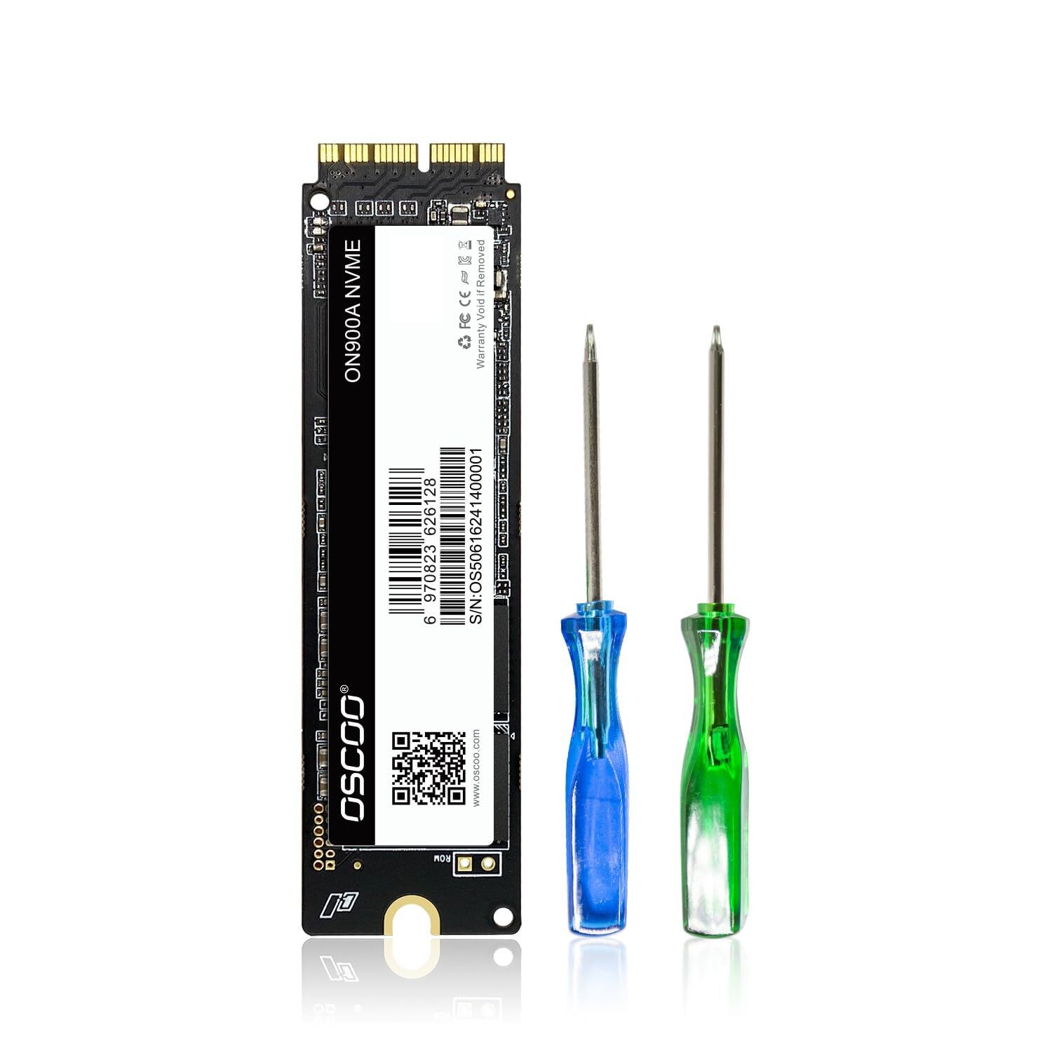 OSCOO 256GB NVMe SSD for MacBook ON900A - M.2 2280 PCIe Gen3.0x4 SSD, Up to 3500