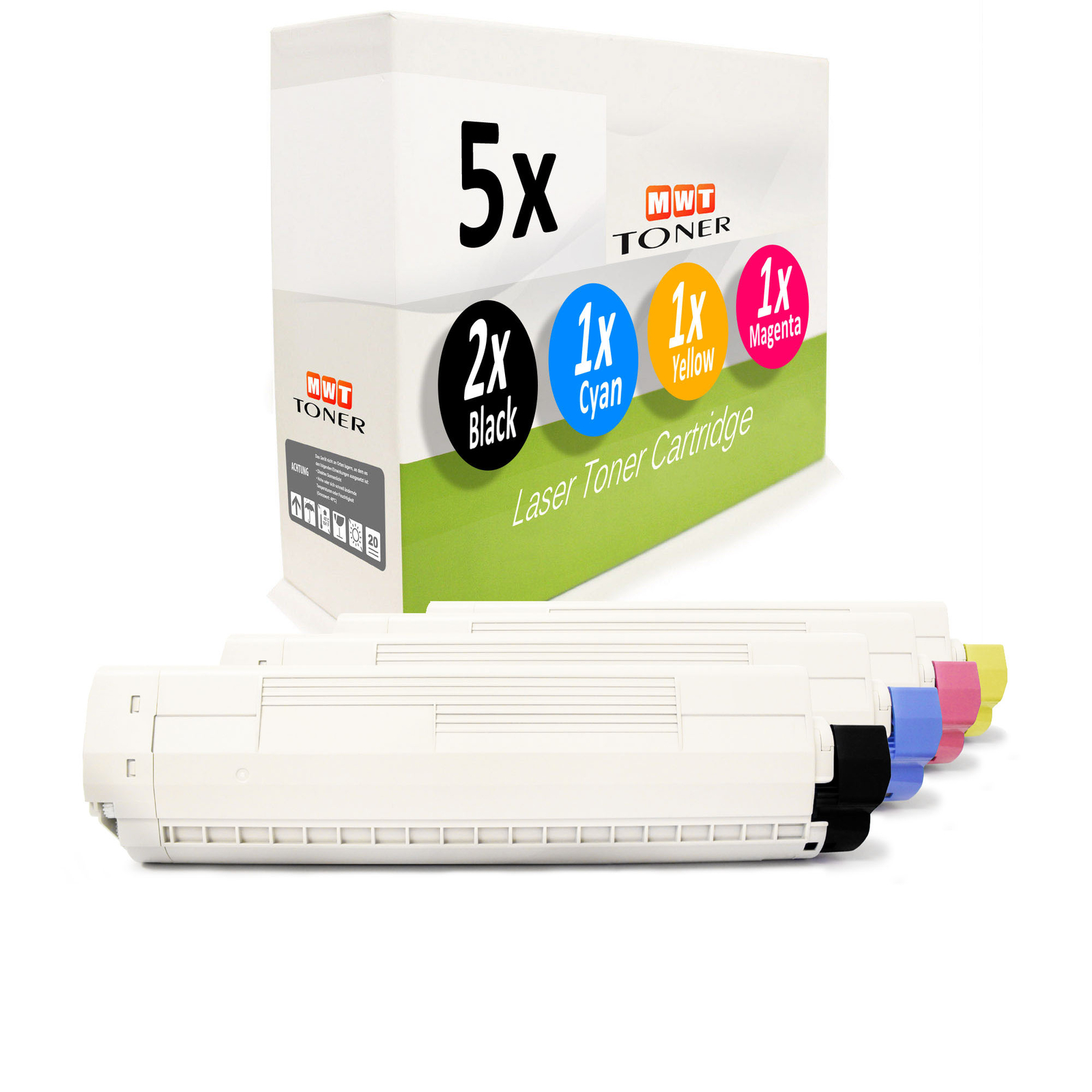 5x MWT Compatible OKI Laser Toner Cartridge XL For ES-8451 ES-8461