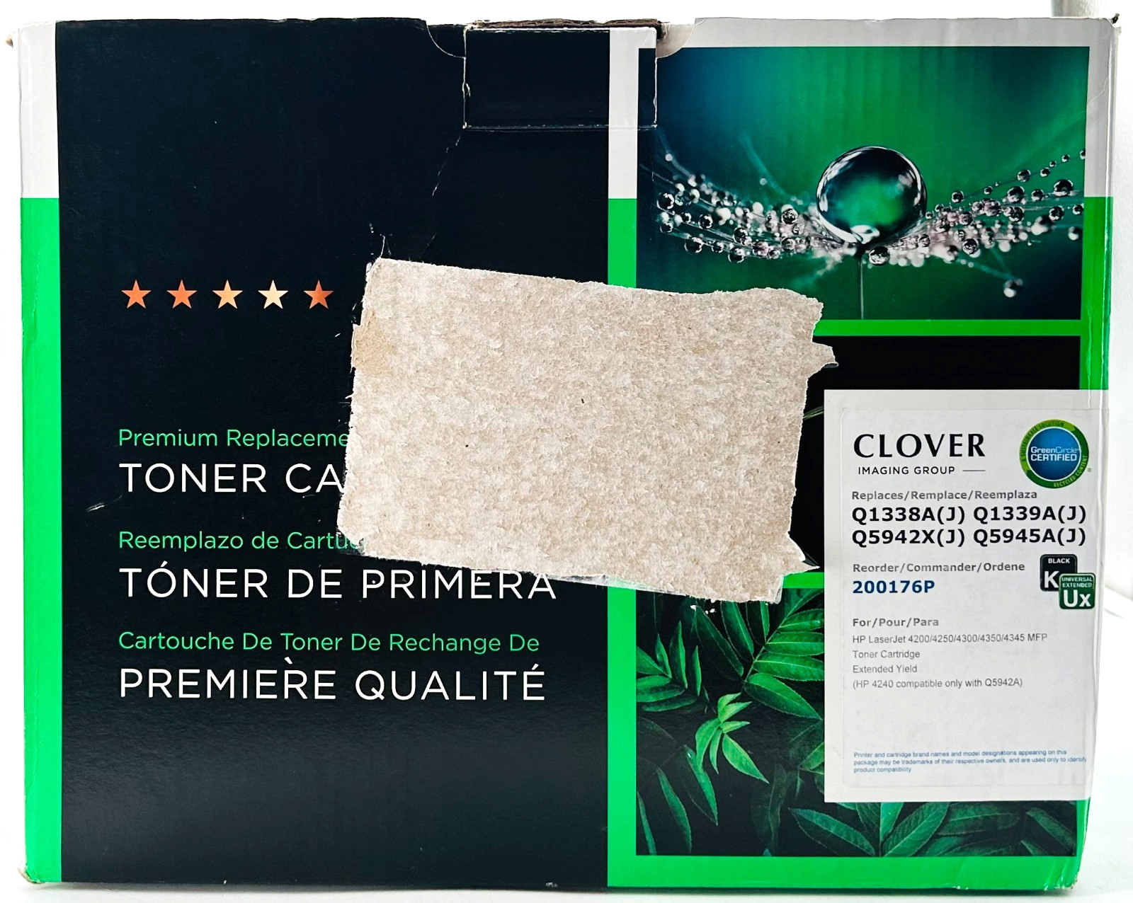 CLOVER HP 200176P BLACK UNIVERSAL EXTENDED YIELD REPLACMENT COMPATIBLE CARTRIDGE
