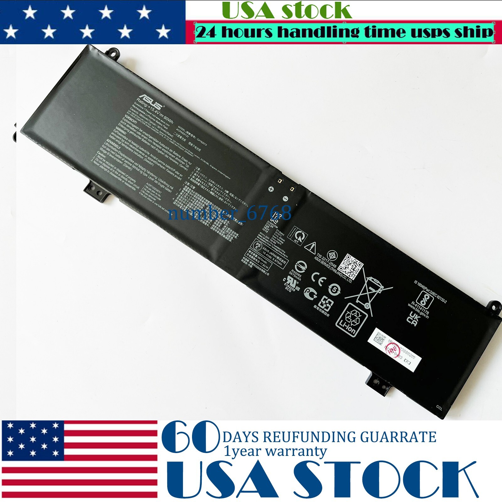 New C41N2013 OEM Battery for ASUS ROG Zephyrus S17 GX701LV GX703 GX703HS Series