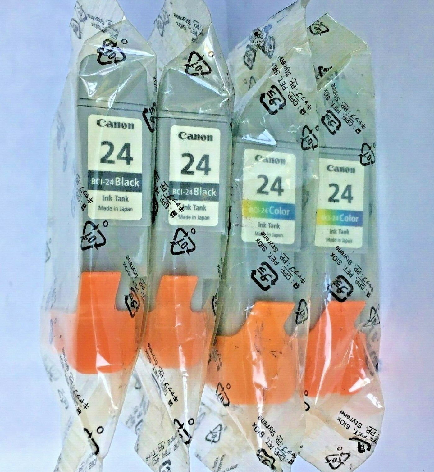 New Genuine Canon BCI-24 Twin Black & Twin Color Ink Cartridges PIXMA iP1500 BAG