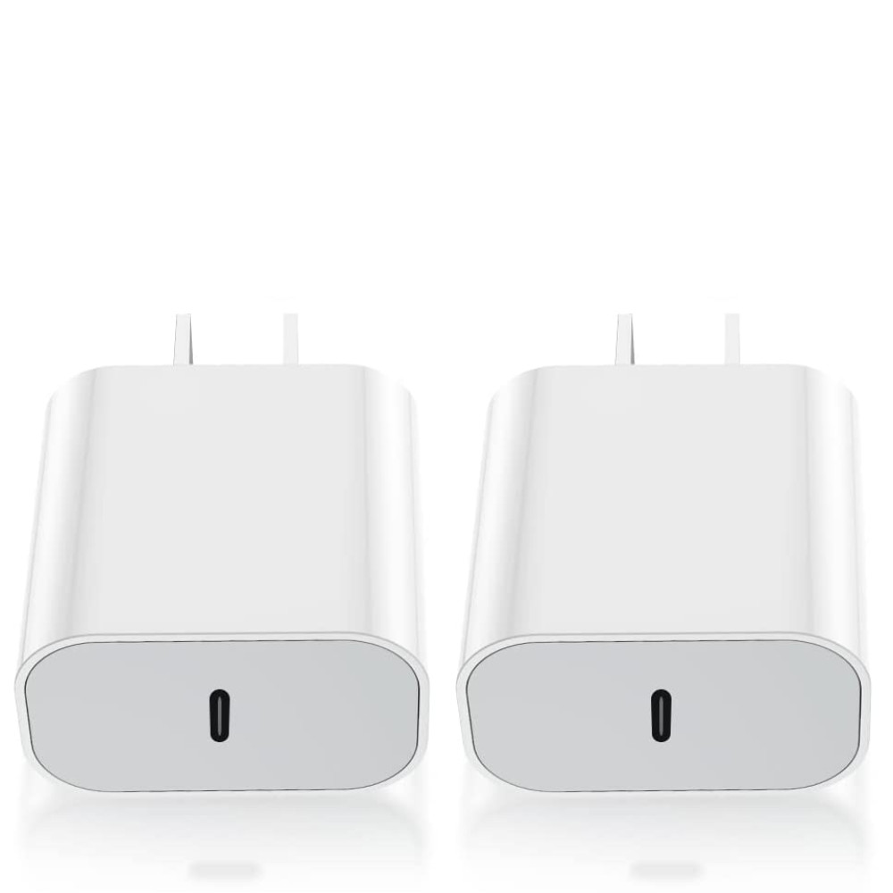 2Pcs 20W USB-C Fast Charger PD Power Adapter Cable For iPhone 14 13 12 11 8 7 XR