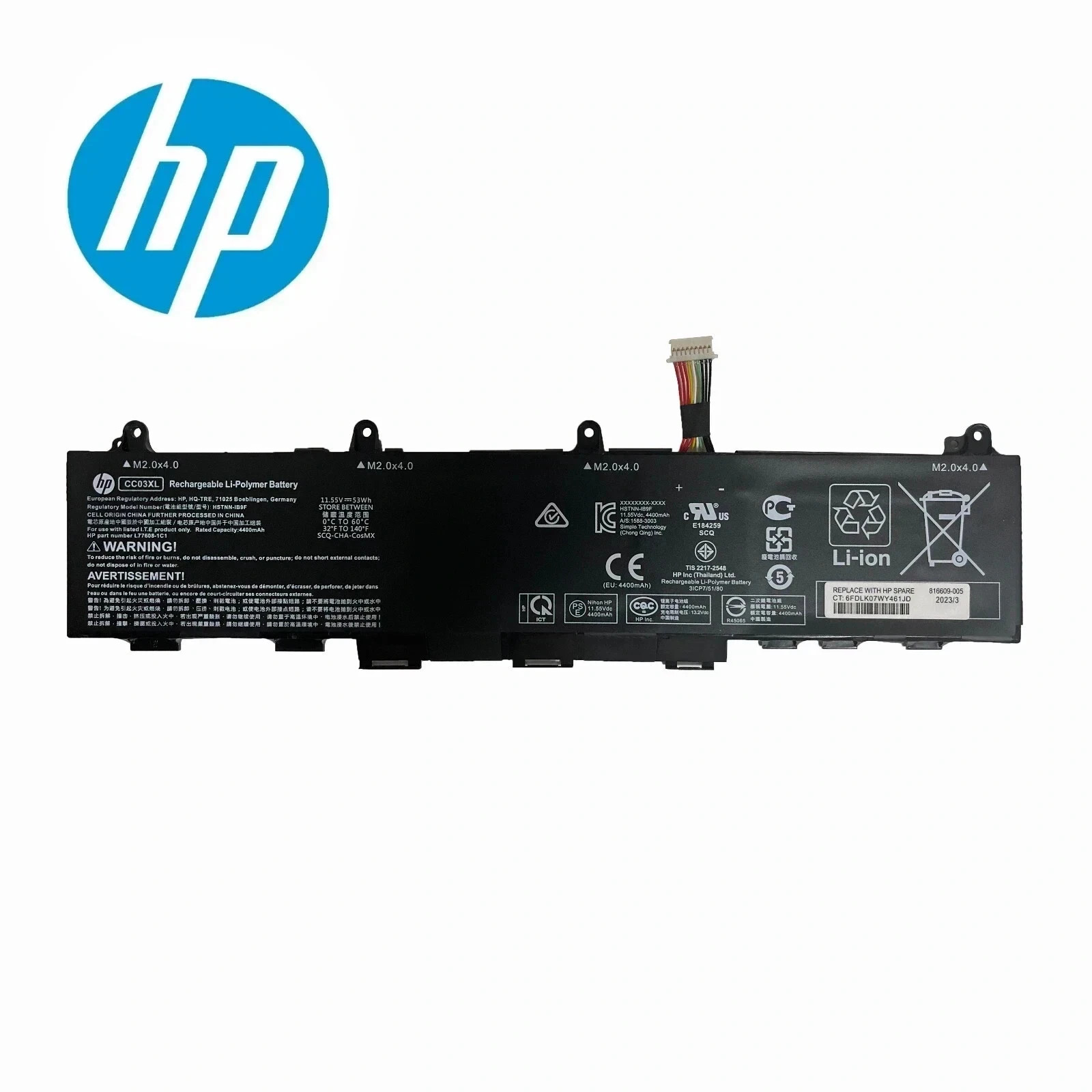 Genuine 53WH CC03XL Battery for HP EliteBook 830 835 840 845 G7 G8 HSTNN-DB9Q