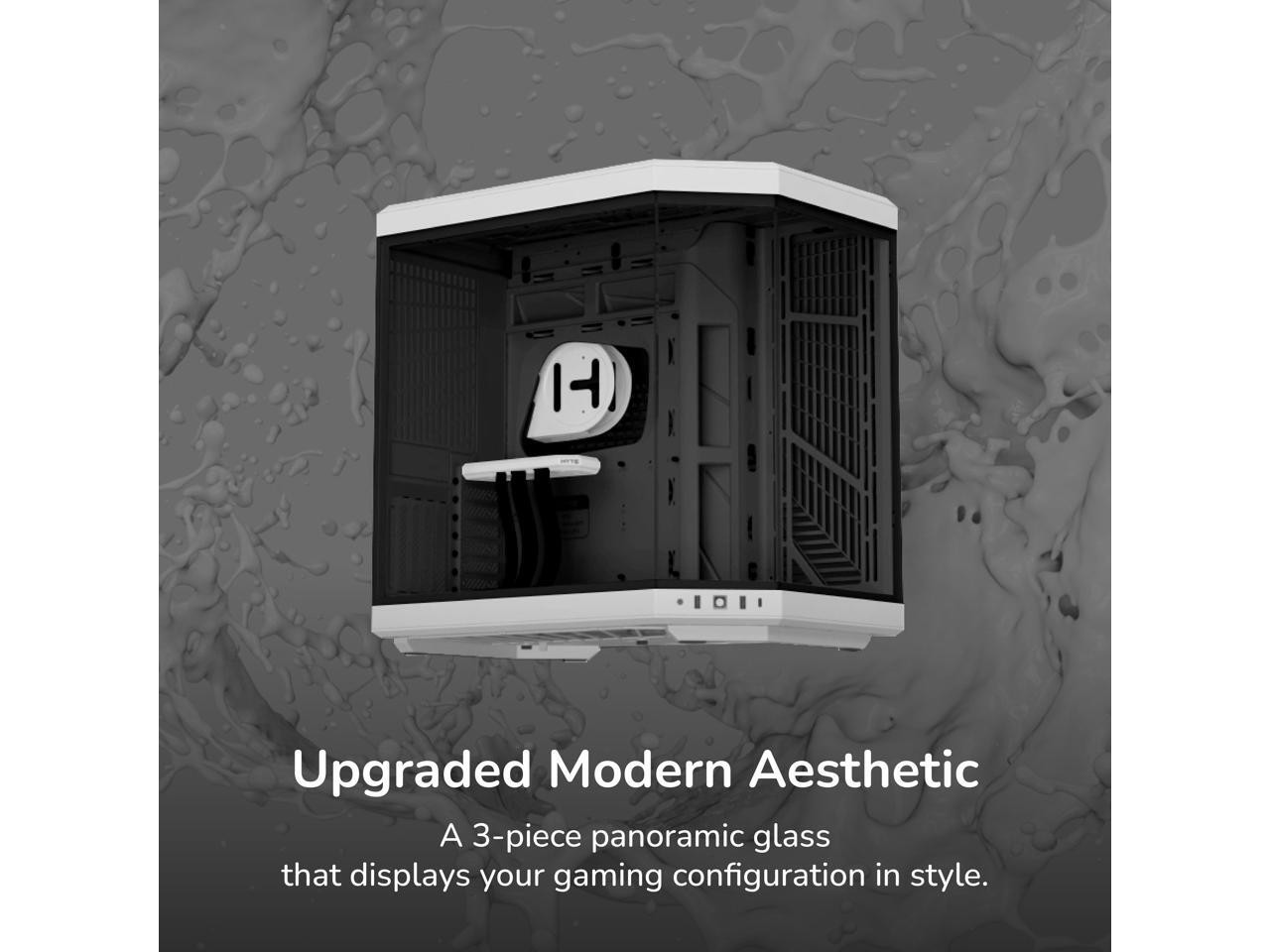 Y70 CS-HYTE-Y70-BW Dual Chamber Mid-Tower ATX Case with PCIe 4.0 Express HYTE