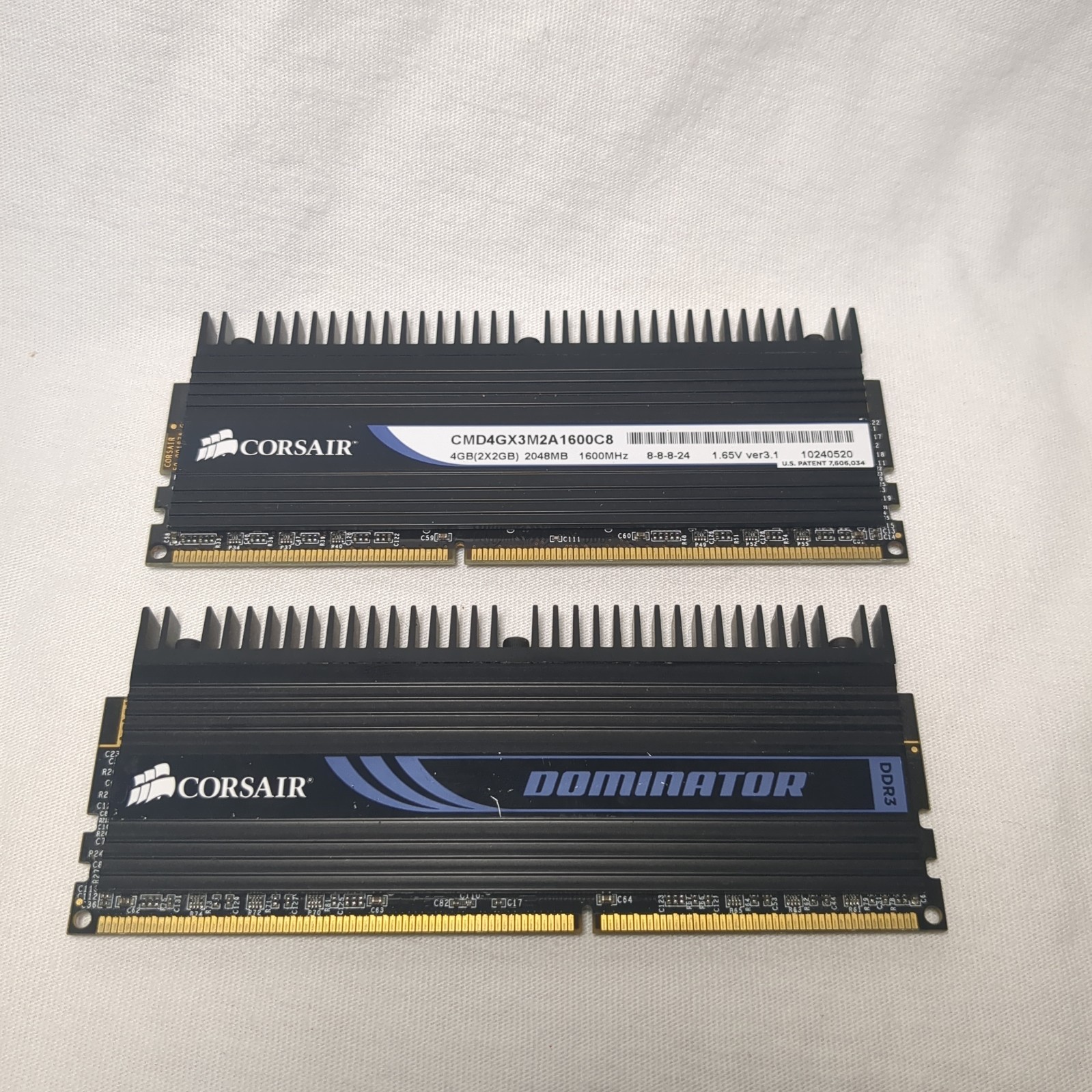 Corsair Dominator 4GB (2x2GB) DDR3 1600MHz CL8 Desktop Memory RAM Kit CMD4GX3M2A