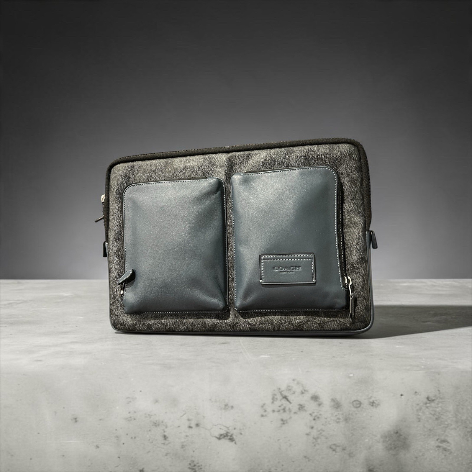 Coach Utility Laptop Case in Colorblock Signature Canvas
