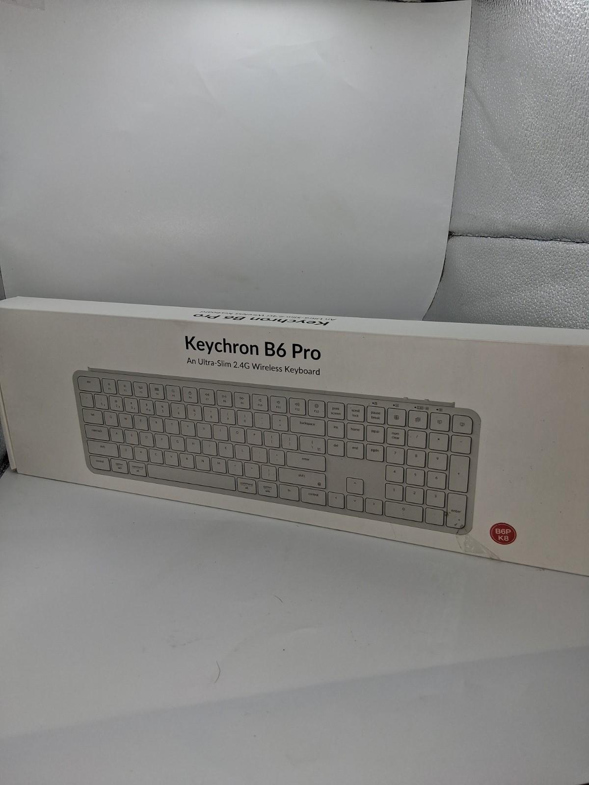 Keychron B6 Pro An Ultra-Slim 2.4G Wireless Keyboard, White #2
