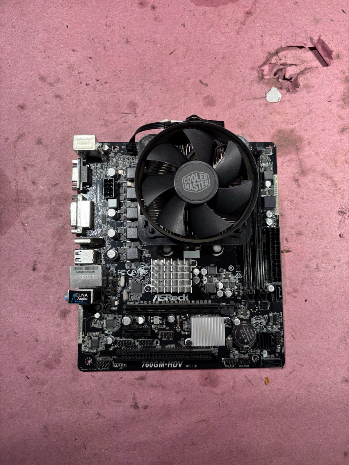ASRock 760GM-HDV AMD 760G AM3+/AM3 MATX DDR3 Motherboard With Cooler