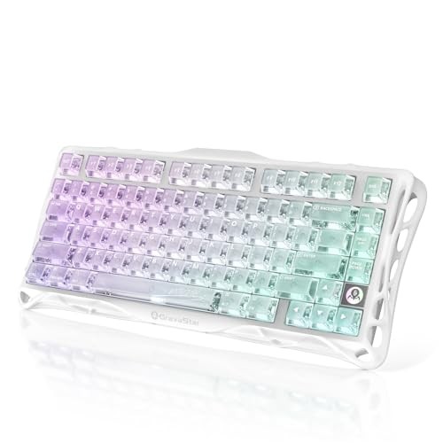 GravaStar K1 Lite Wireless Transparent Gaming Keyboard 75% Layout Tenkeyless