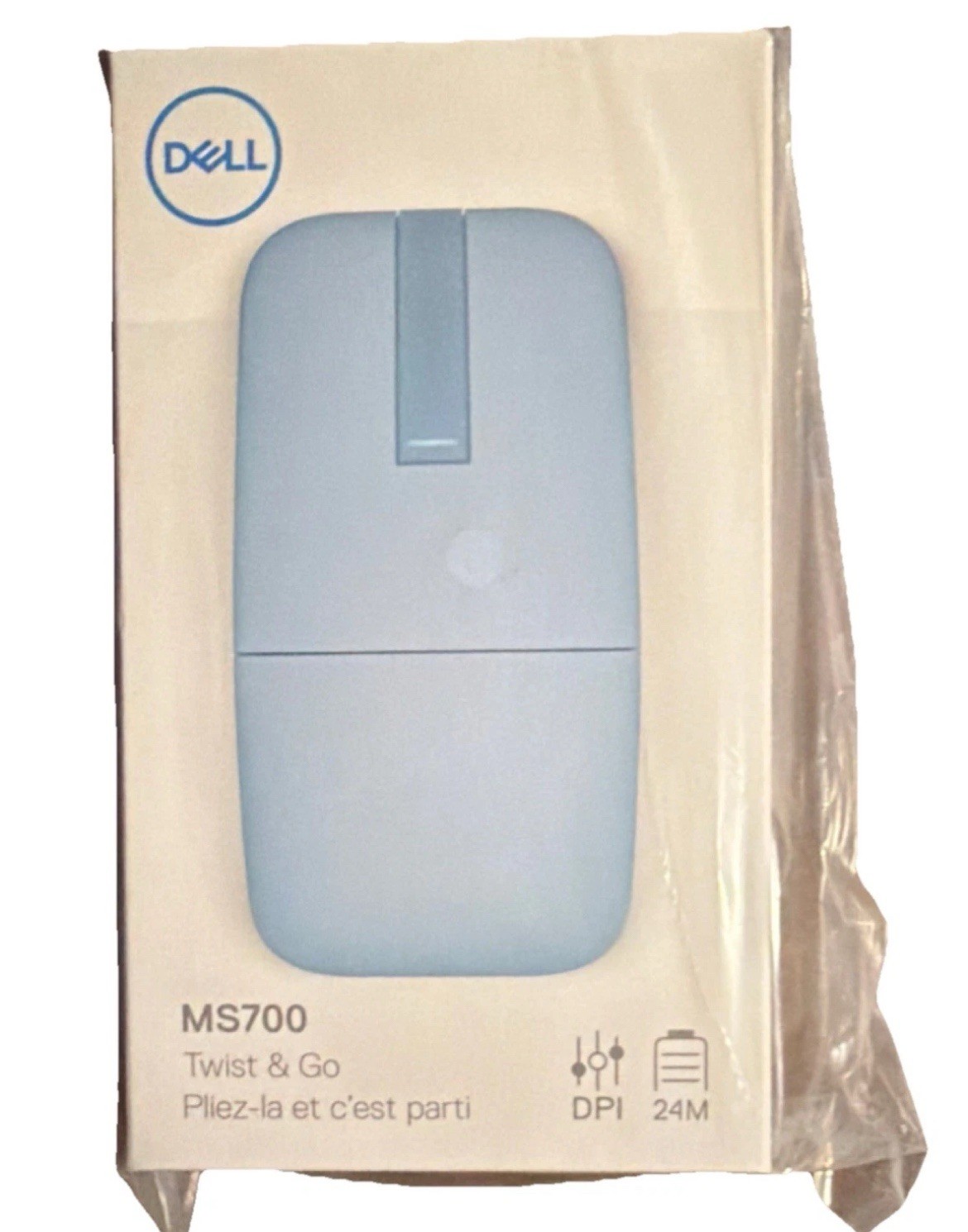 Dell MS700-BL-R-NA Bluetooth Travel Mouse Quiet Click Misty Blue NEW SEALED