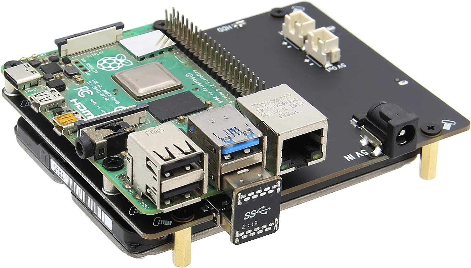 Raspberry Pi 4 SATA X825 V2.0 Raspberry Pi 4 Model B X825 V2.0 2.5 Single Board.