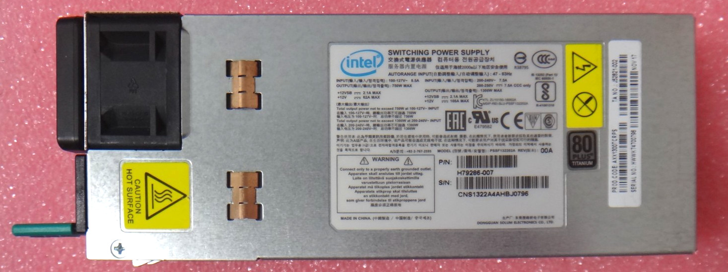 Genuine Intel 1300W CRPS Power supply PSSF132202A H79286-007