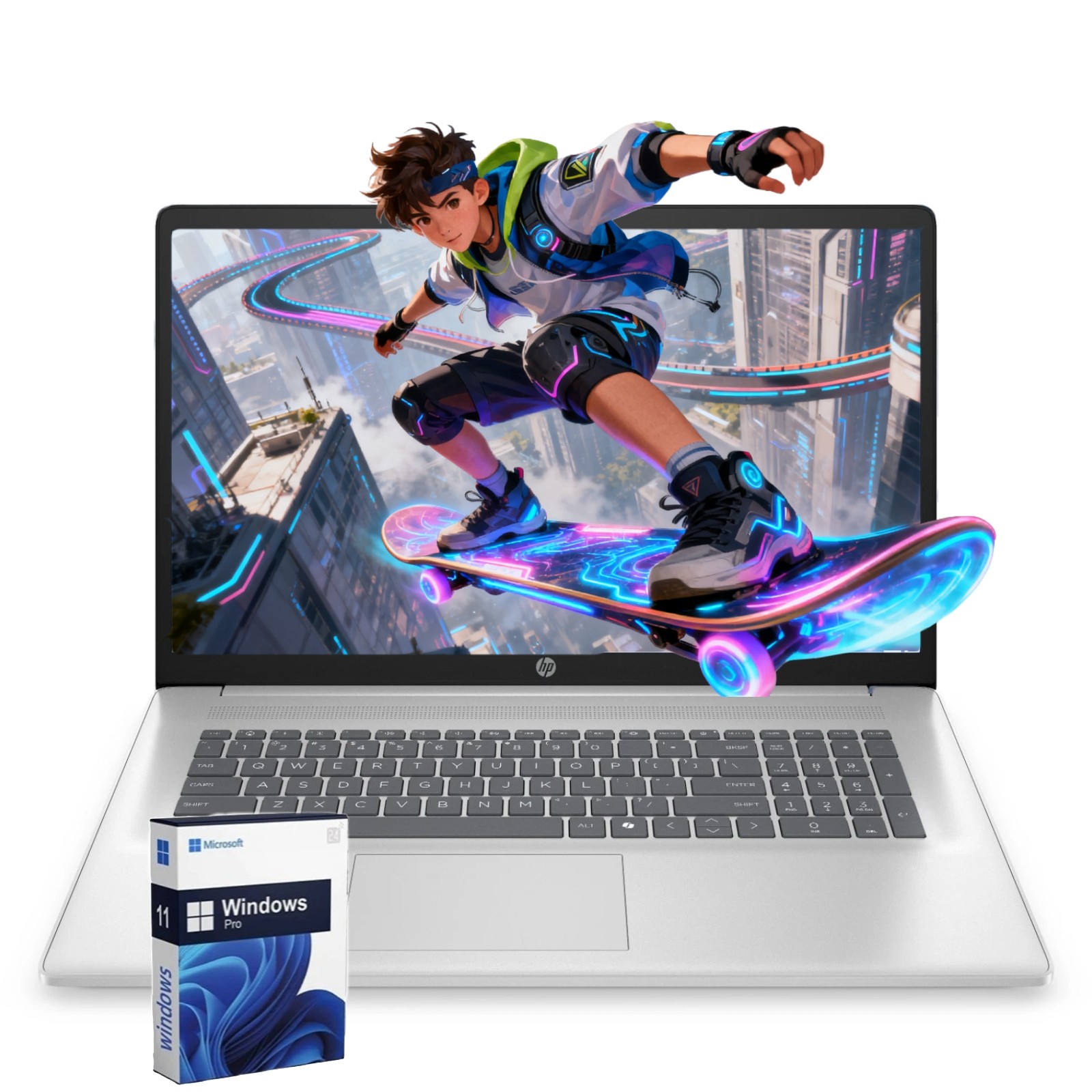 HP 17.3" Laptop Notebook Win11Pro 2.7~4.3GHz AMD Ryzen 5-7430U UpTo 64GB RAM 2TB