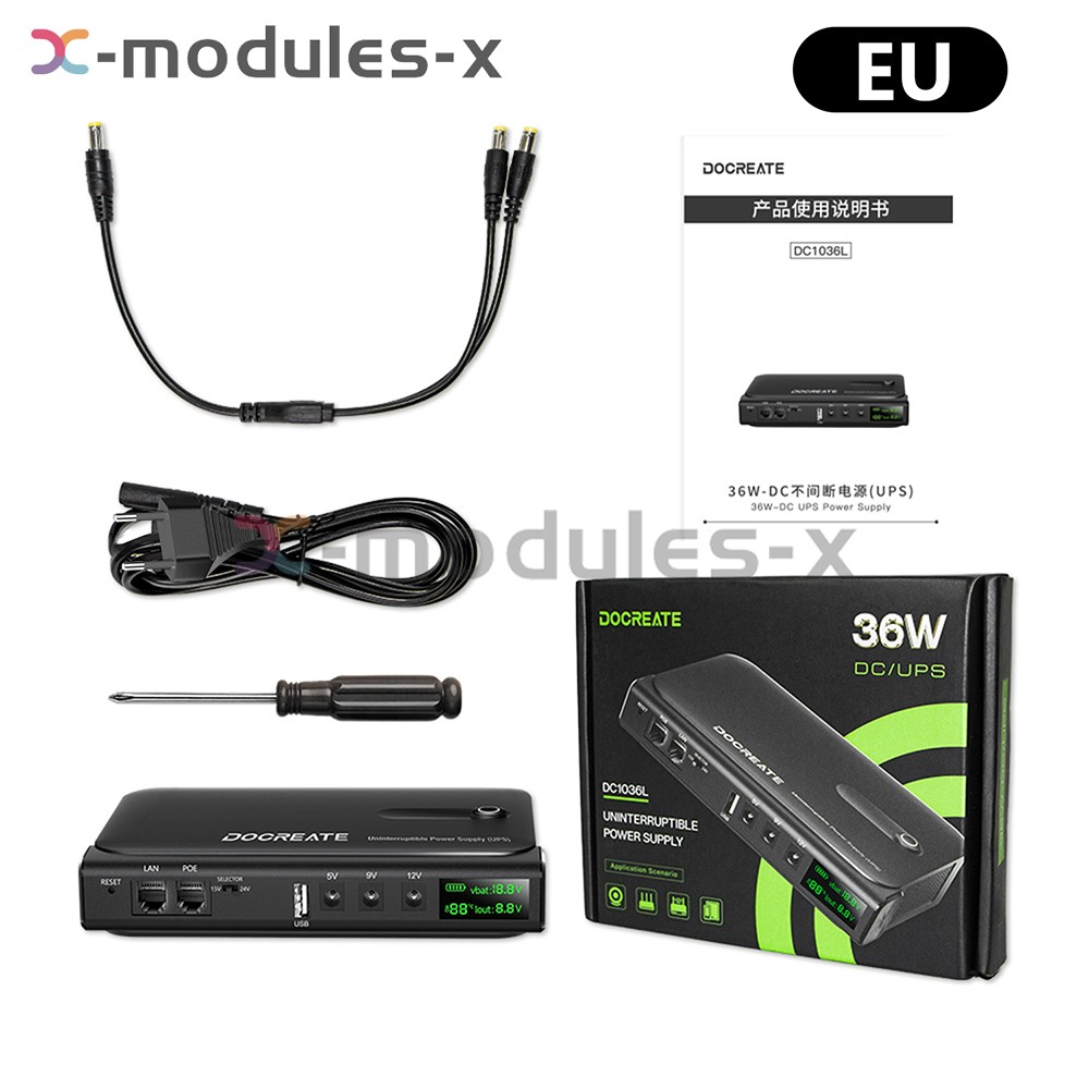 DC1036L 36W Digital UPS Uninterruptible Power Supply for Router 5V9V12V/15V/24V