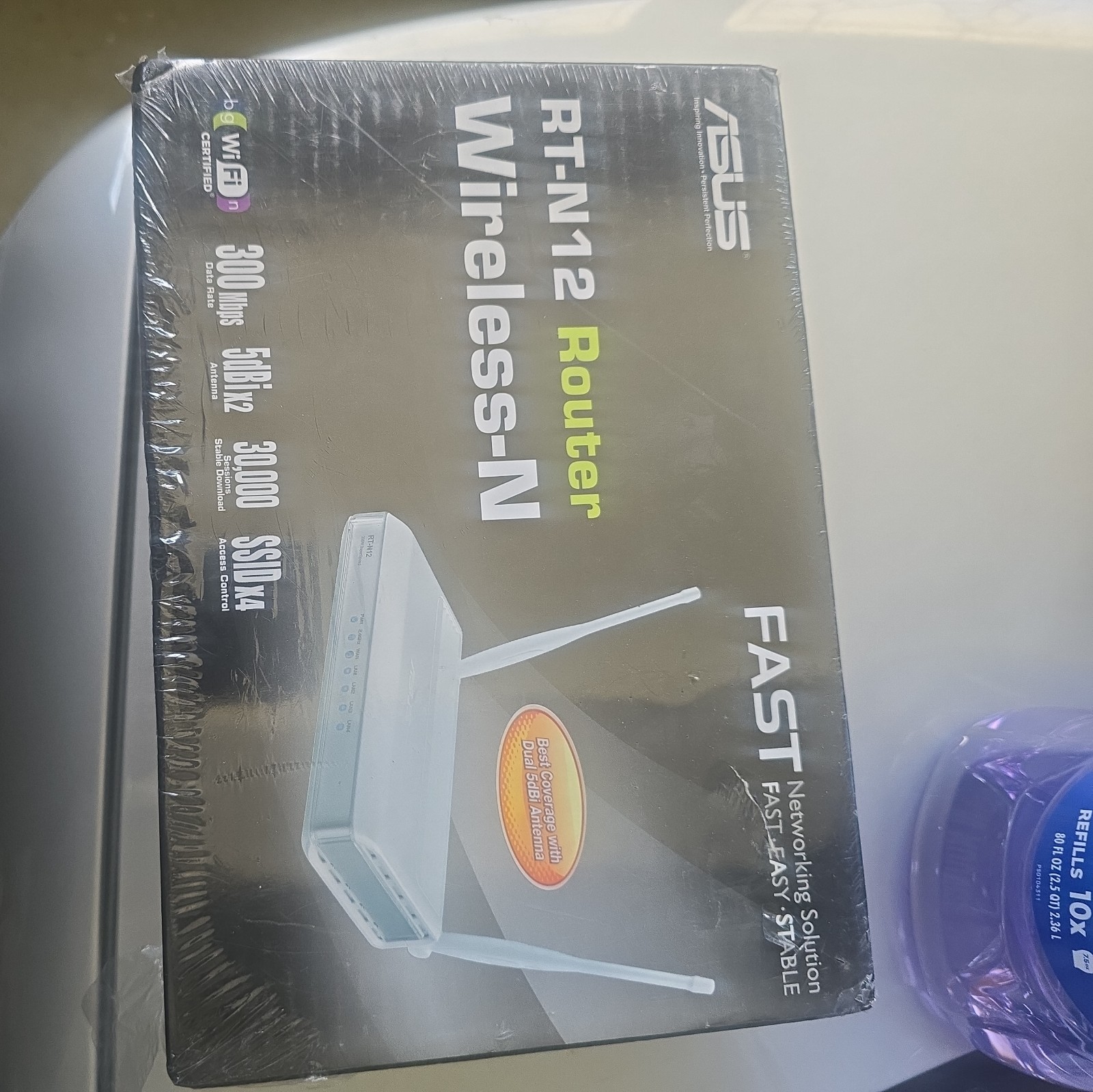 ASUS RT-N12 4-Port Wireless-N Router w/Adapter New