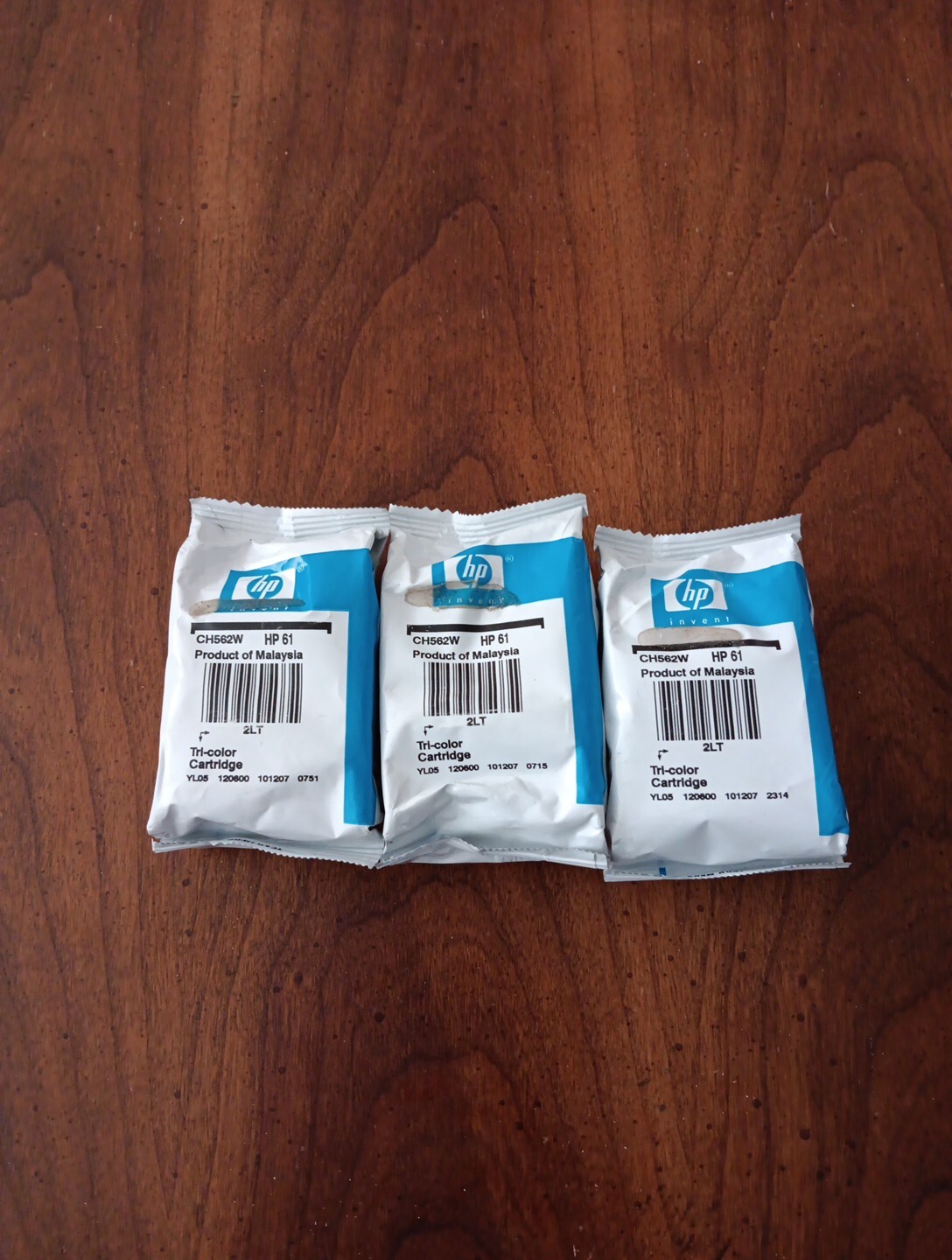X3 Ink Cartridge CH562W HP 61 Tri-Color & 1 Black Genuine - Oem / New & Sealed