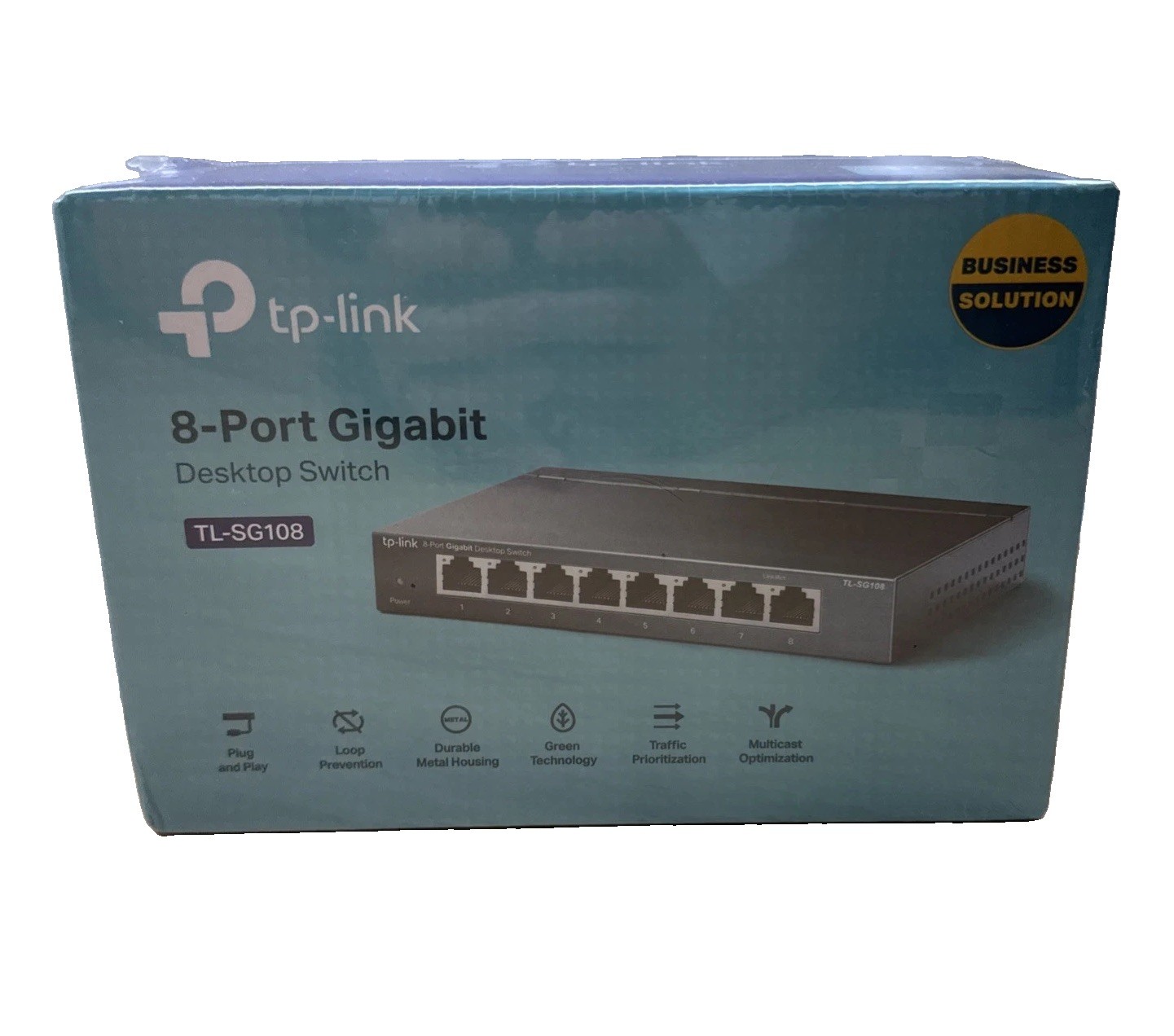 TP-LINK TL-SG108 8-Port Gigabit Unmanaged Desktop Switch RJ-45 New in Box