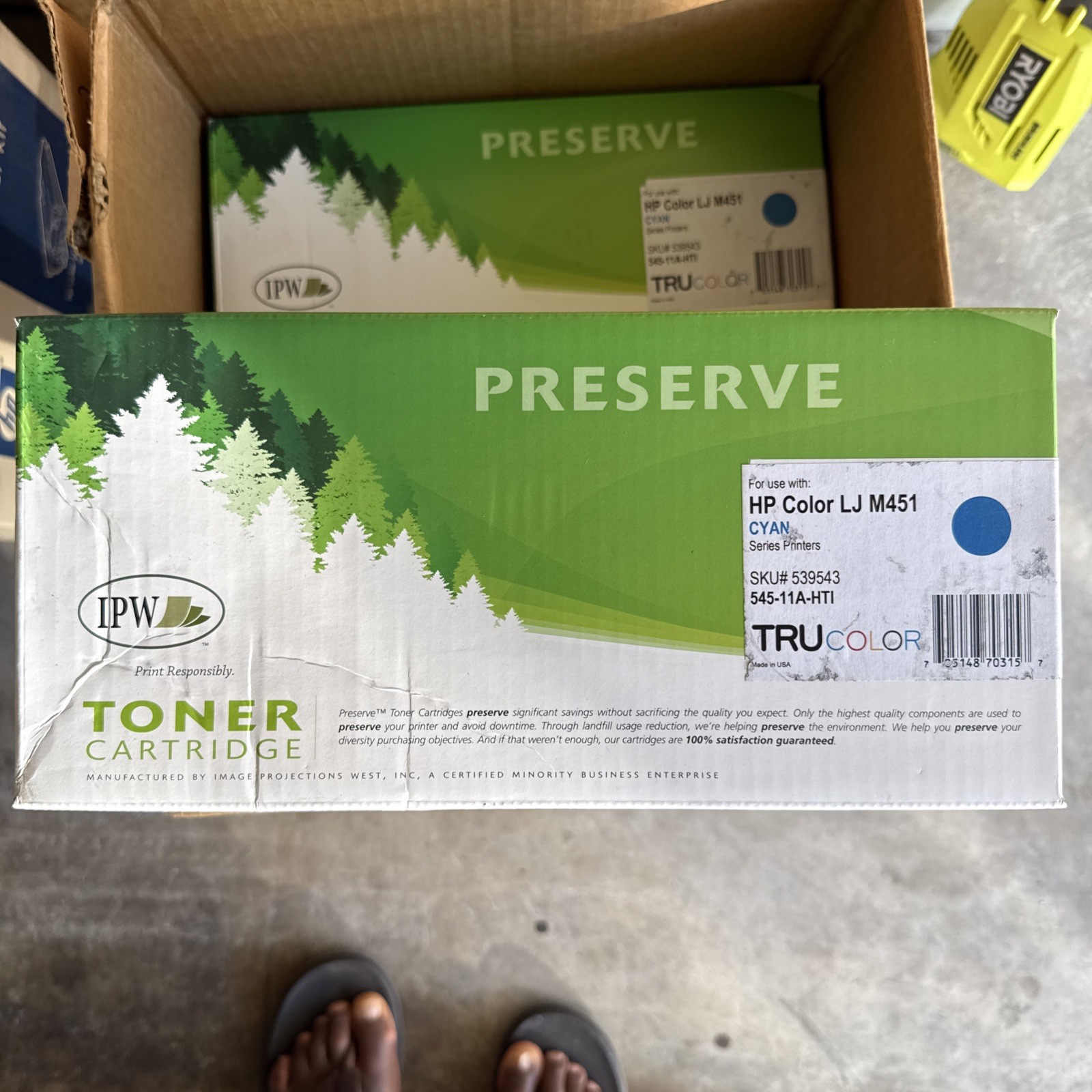 IPW Preserve 545-11A-HTI Toner Cartridge for HP Color LJM451 Laserjet (Cyan)