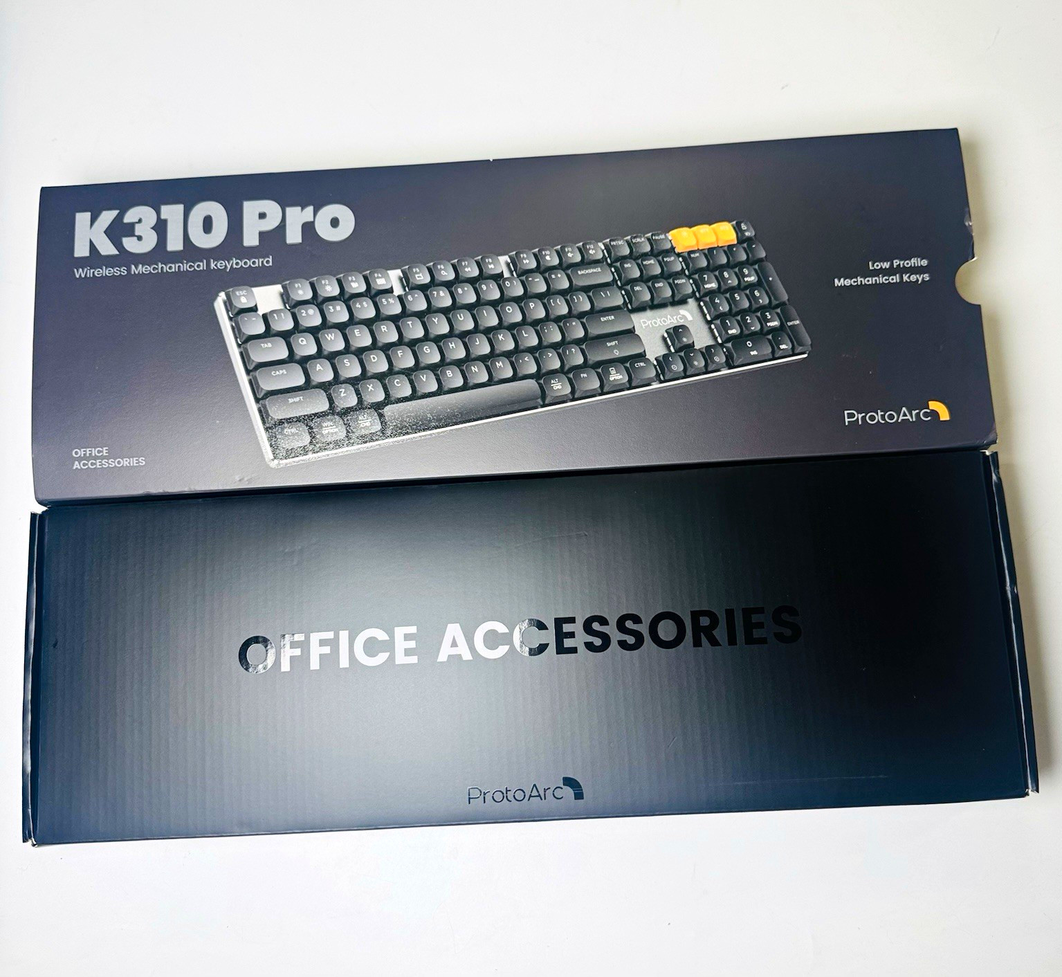 ProtoArc K310 Pro Wireless Mechanical Keyboard Bluetooth 2.4G Backlit Full Size