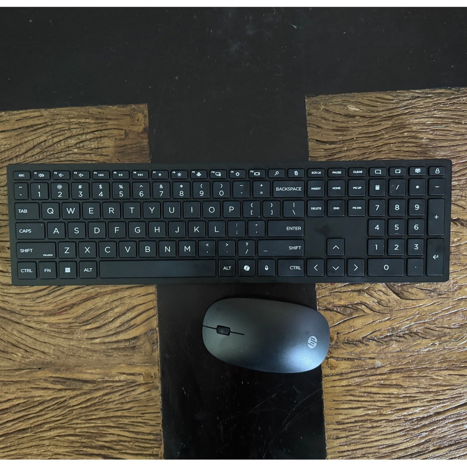 HP Wireless Keyboard and Mouse Combo Black Slim Full Size Office Set