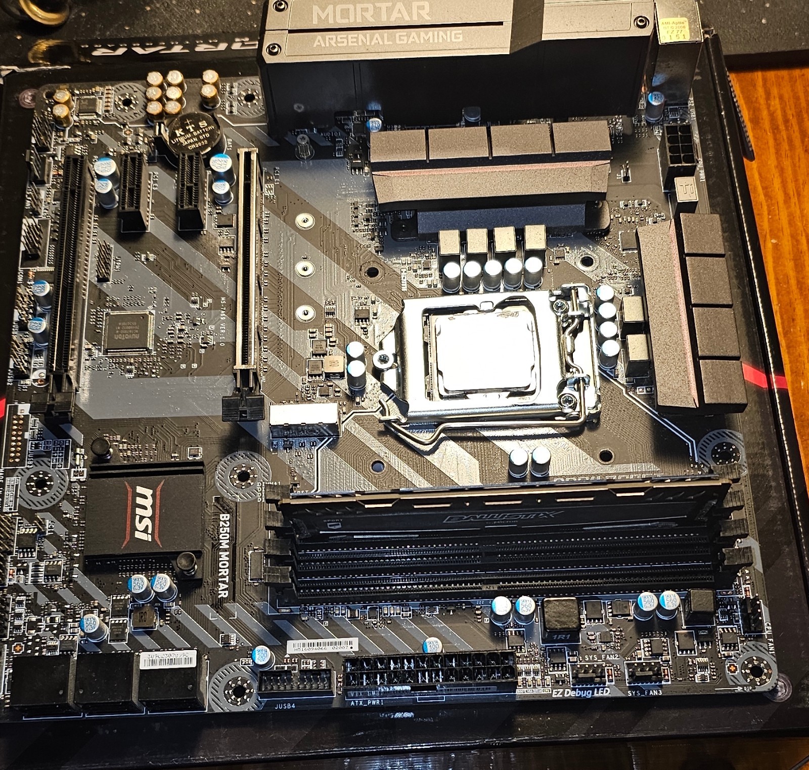 MSI Motherboard B250M-MORTAR  LGA1151 DDR4 W/ I5 CPU, 500W PS, GiGABTE 220 GPU
