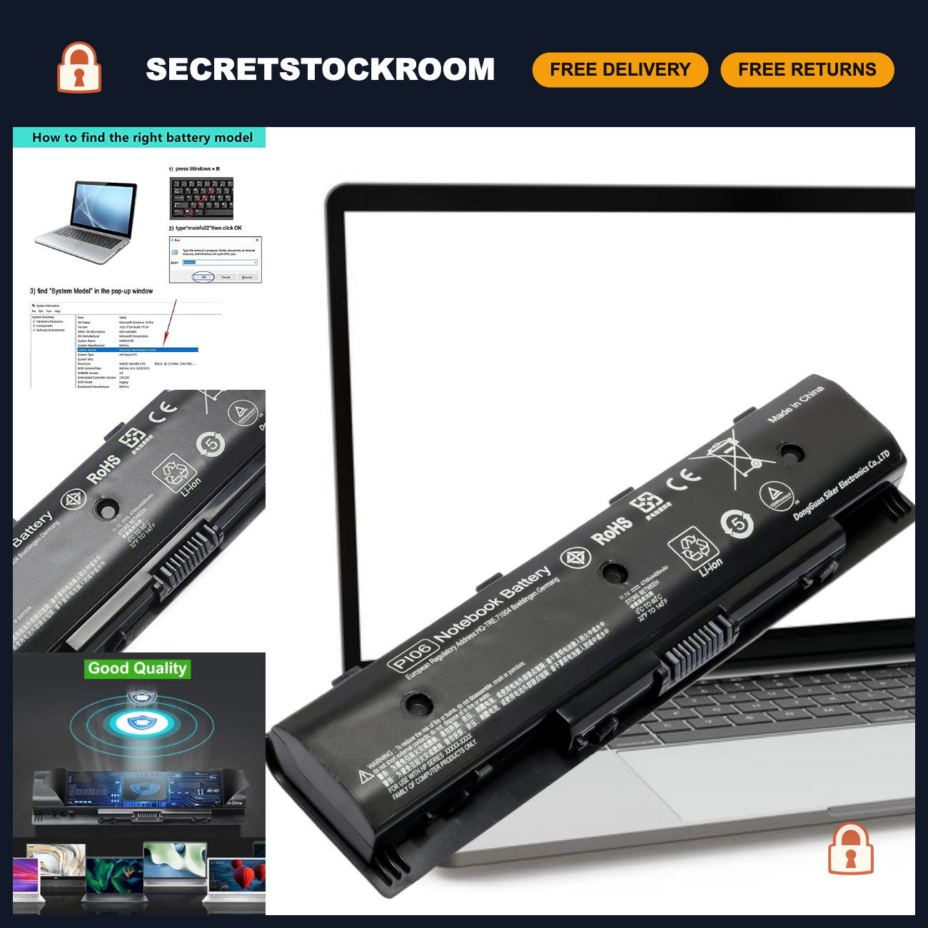 High-Capacity Notebook Battery for HP Envy Pavilion TouchSmart 14 15 17 Series
