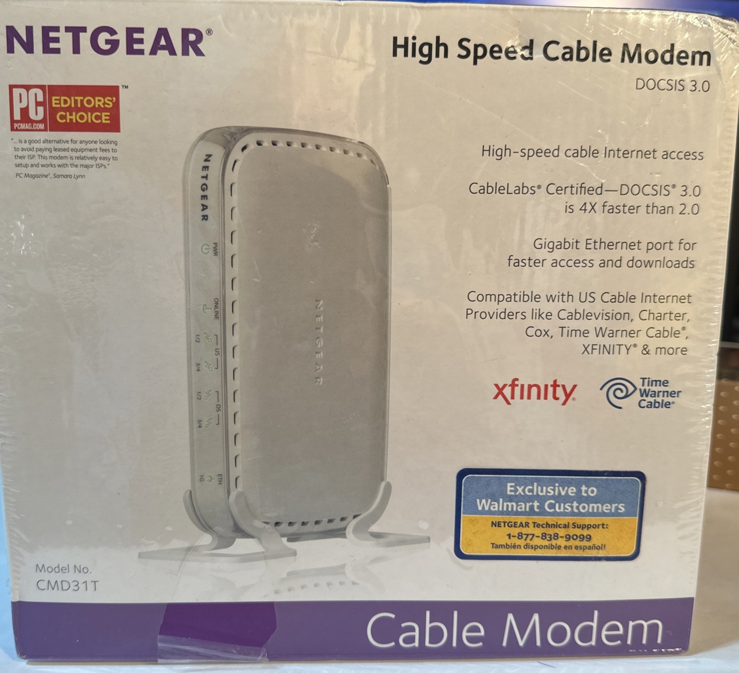 BRAND NEW Sealed NETGEAR DOCSIS 3.0 - High Speed Cable Modem CMD31T-100NAS