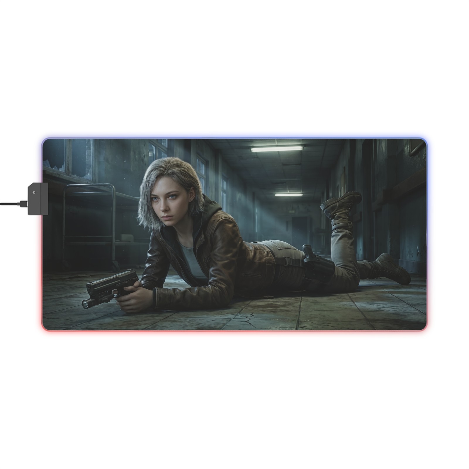 Grace Ashcroft Resident Evil Mouse Pad, RGB Extended Gaming Desk Mat