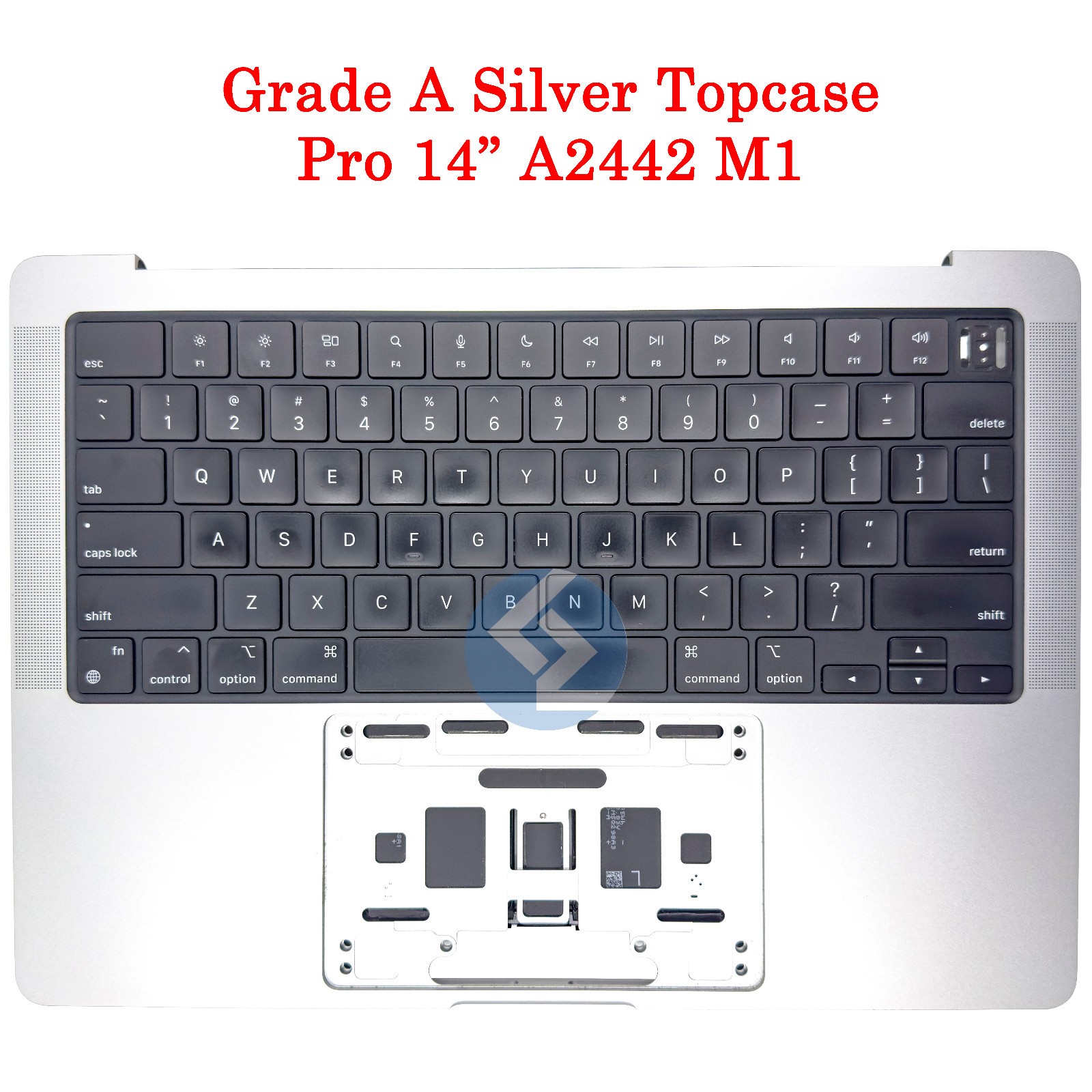 Grade A Silver US Keyboard Topcase Battery A2519 Macbook Pro 14" A2442 2021 M1