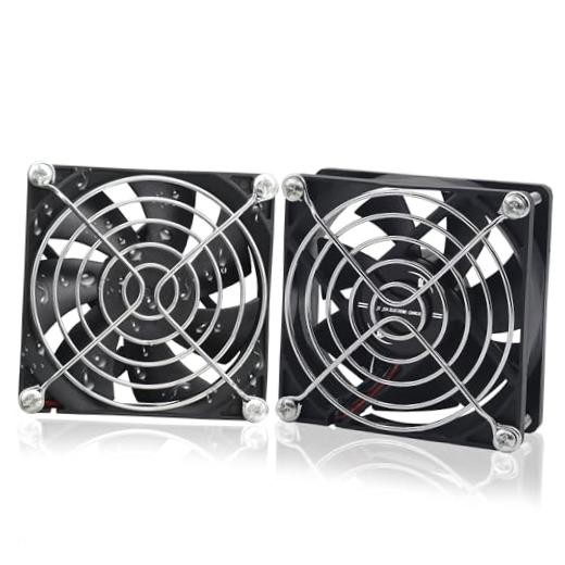 80mm IP56 Moisture-Proof Fan 2 Pack 12V DC RV Refrigerator Cooling Fans