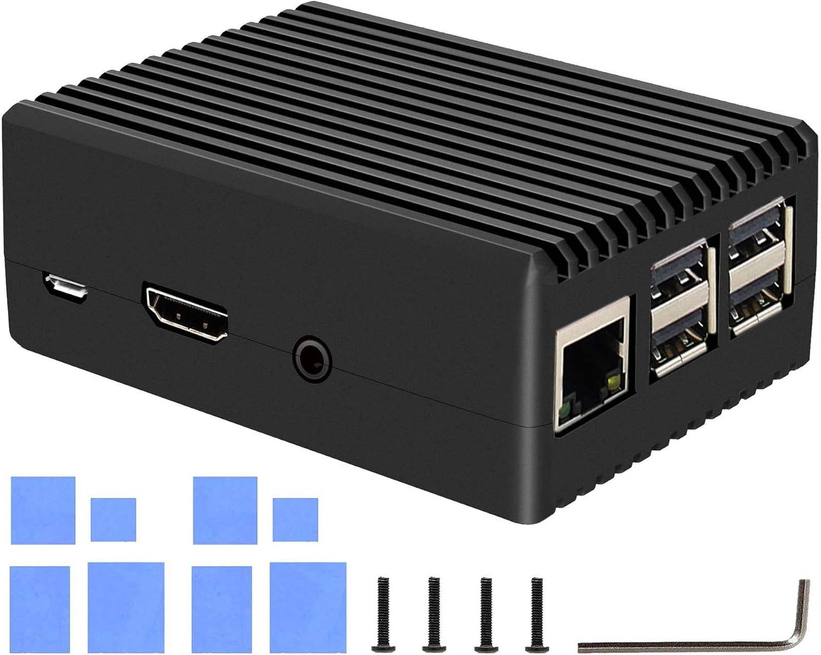 Raspberry Pi Case Aluminum Alloy Heavy Duty P252 Compatible with 3B Plus 3B