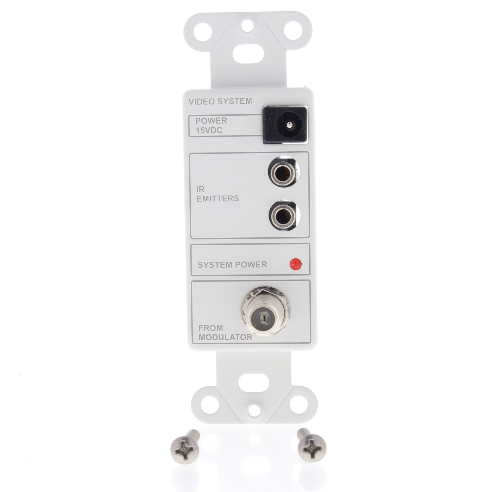 Leviton 47621-W Remote Power Injector Infrared Repeater Emitter 3.5mm Plug