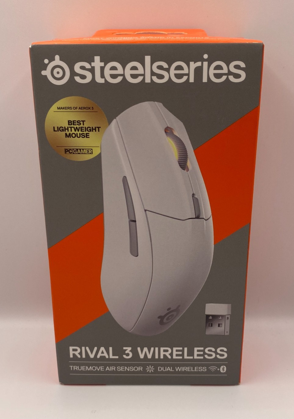 SteelSeries Rival 3 Gen 2 Wireless Optical Gaming Mouse, White, New, Sealed