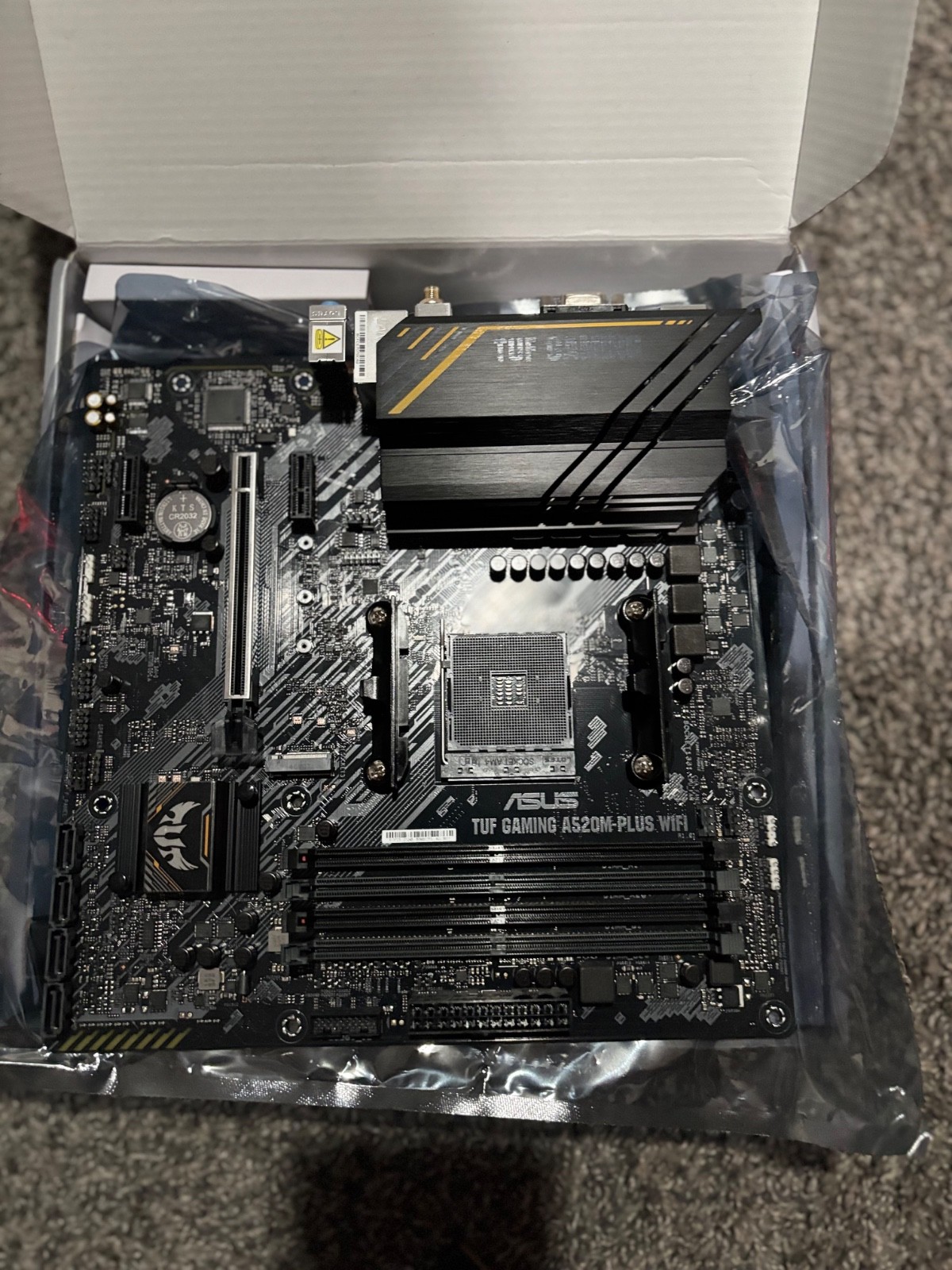 ASUS TUF GAMING A520M-PLUS WIFI Gaming Desktop Motherboard - Black