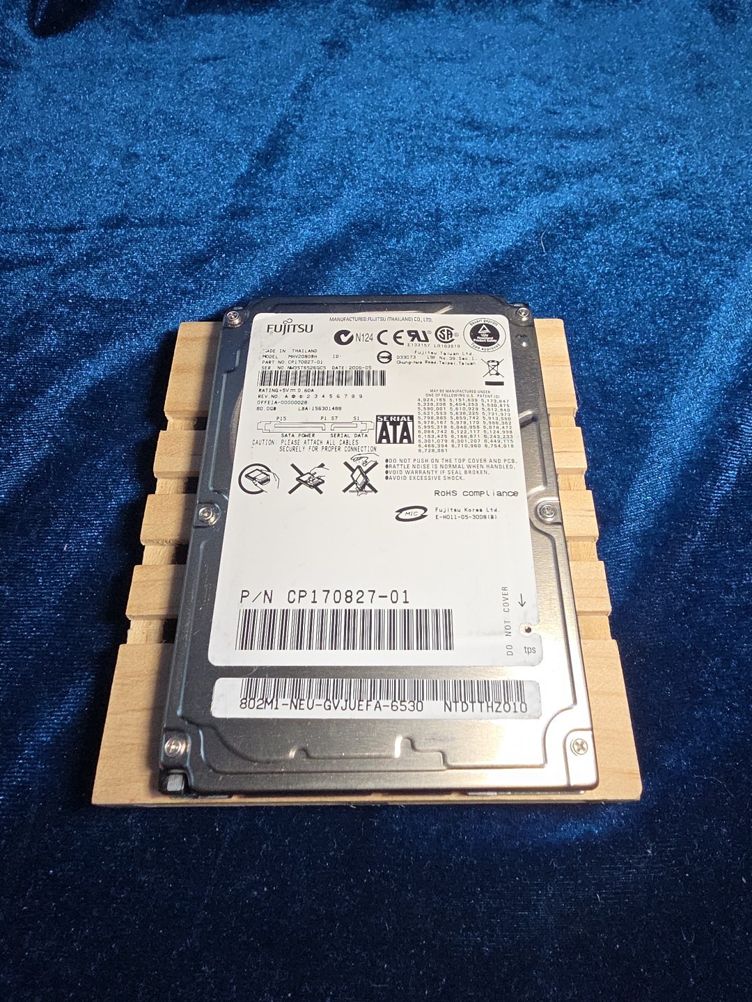 Fujitsu 80GB MHV2080BH 2.5" 5400 RPM SATA Hard Drive