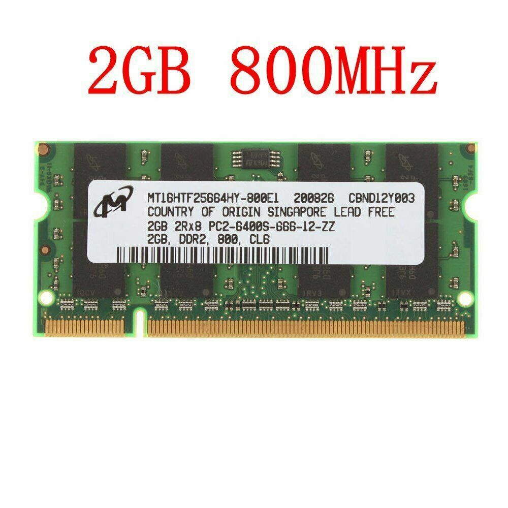 8GB 2 x 4GB / 2GB DDR2 800MHz PC2-6400S 200PIN Laptop RAM SODIMM For Micron Lot
