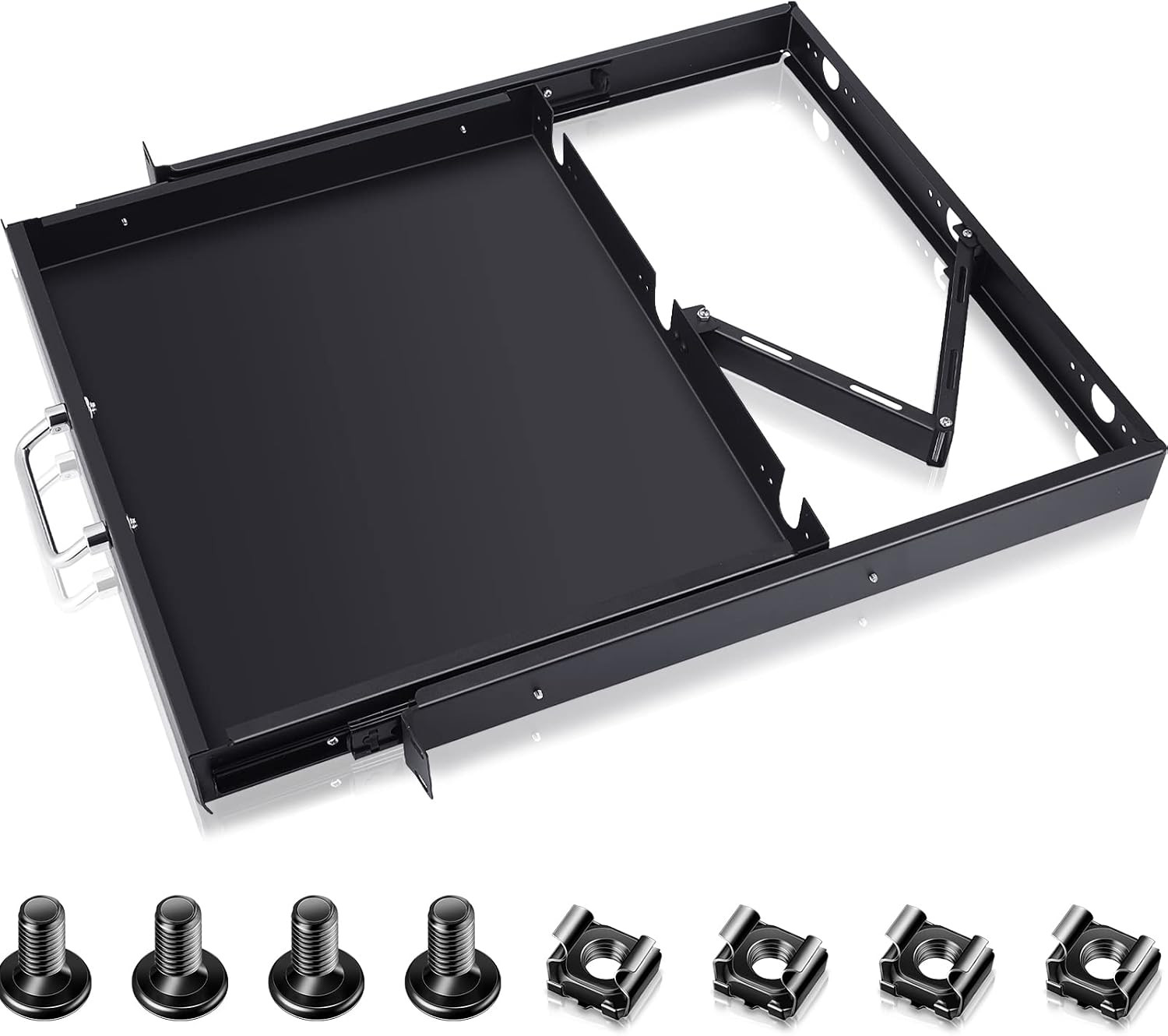 1U Rack Mount Sliding Keyboard Tray Cantilever Network Equipment Racks 19 Inch C