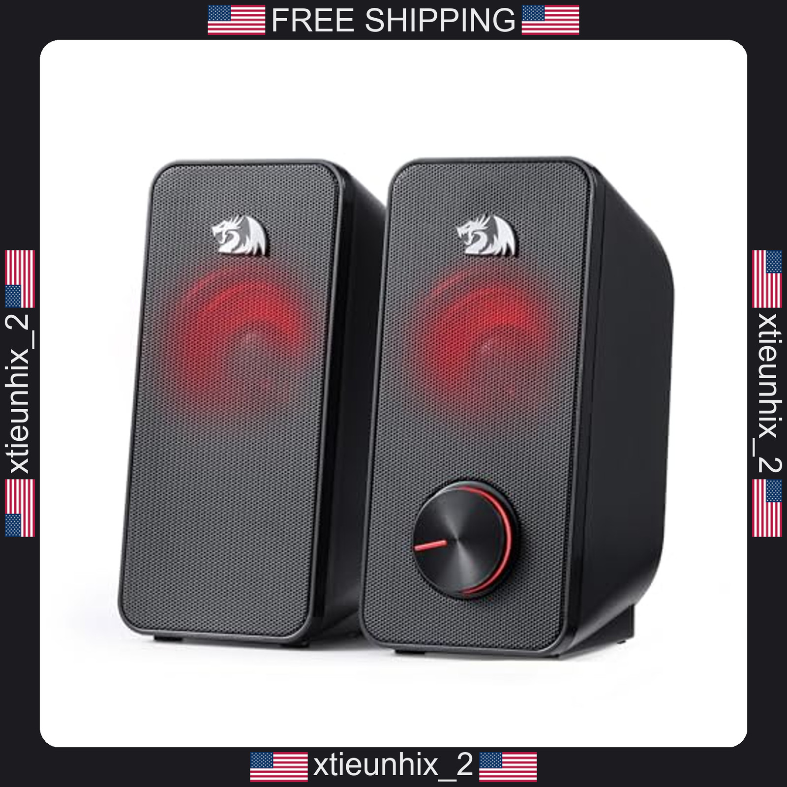Redragon GS500 PC Speakers 2.0 Stereo Compact Desktop Audio