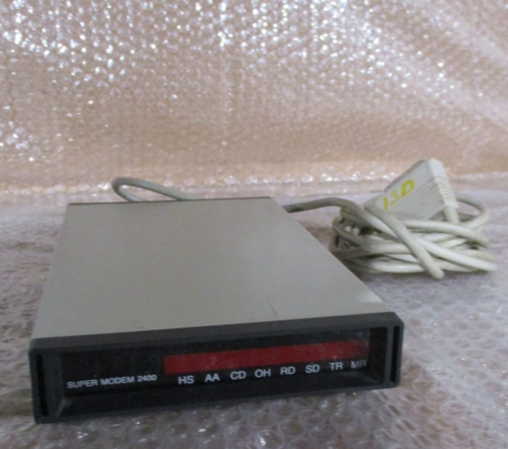 Vintage Super Modem 2400 (External Modem) w/RS-232C cable - No Power Adapter