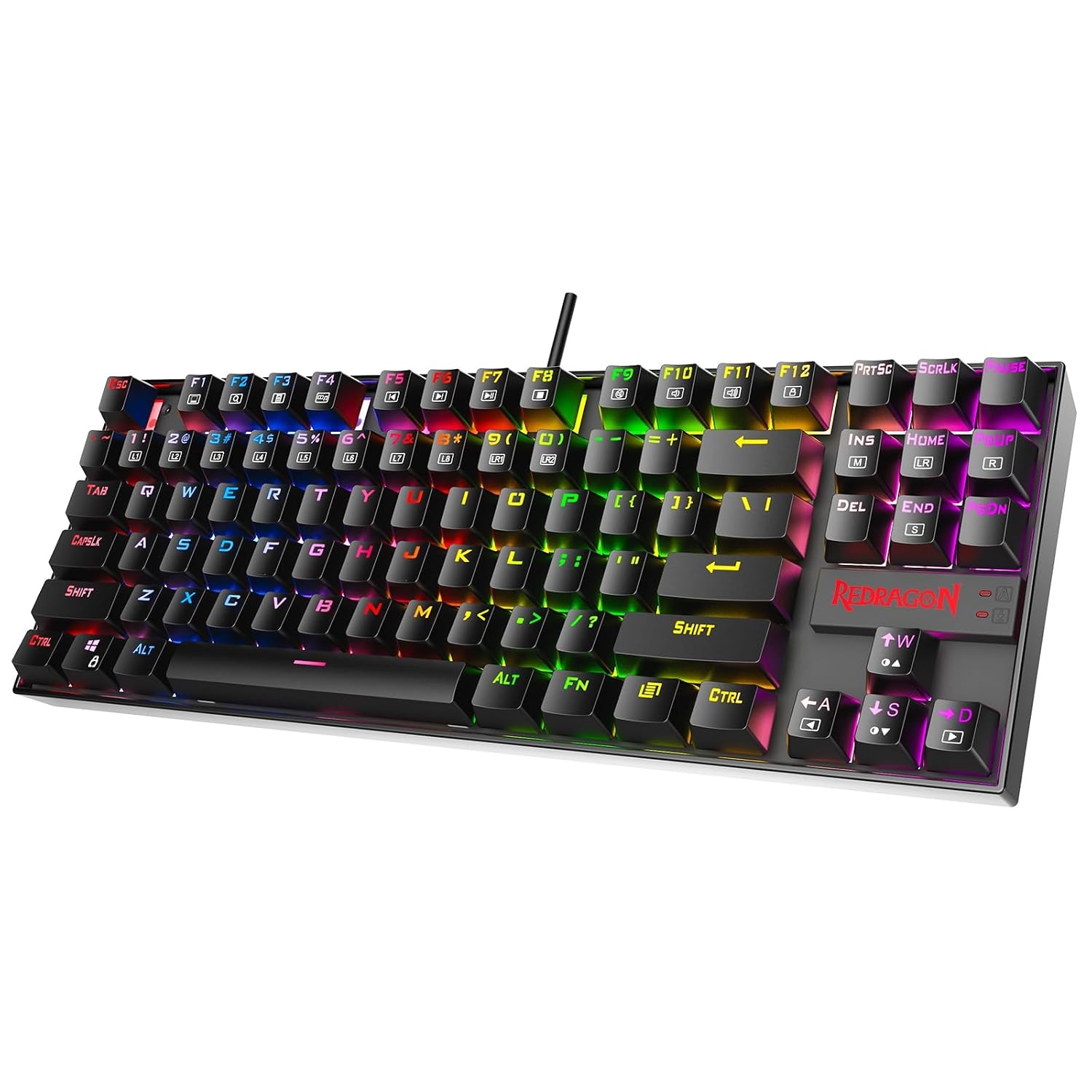 Redragon K552P TKL Mechanical Gaming Keyboard Black RGB 18 Backlight Modes