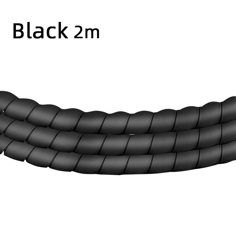 2Meters Spiral Cable Protector Line Organizer Tube Motorcycle Wire Protect Sleev
