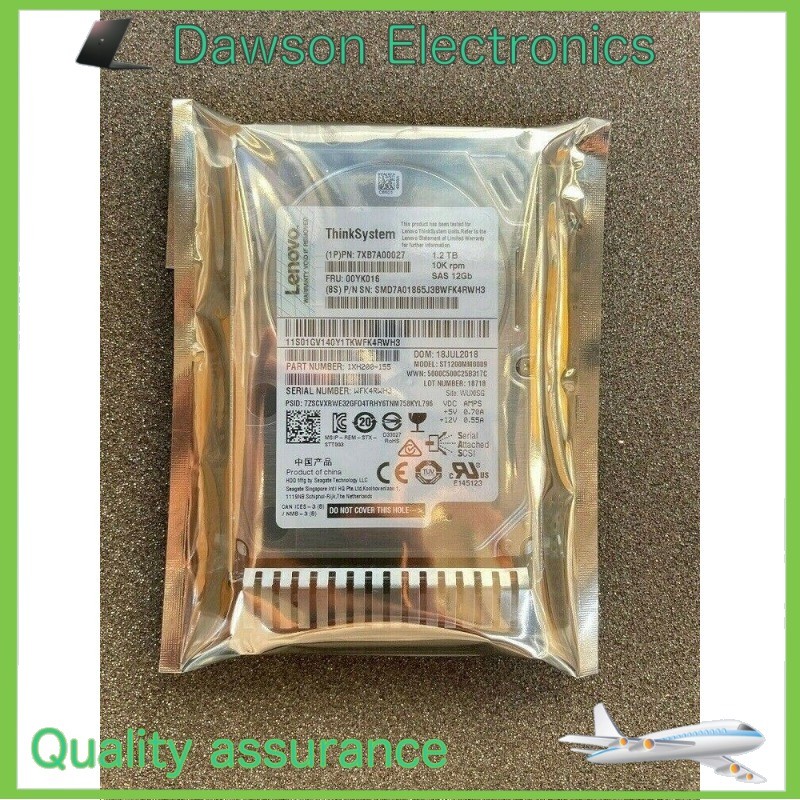 New NEW Lenovo / IBM 00YK016 7XB7A00027 1.2TB 10K SAS 12G 2.5 in HDD Hard Drive