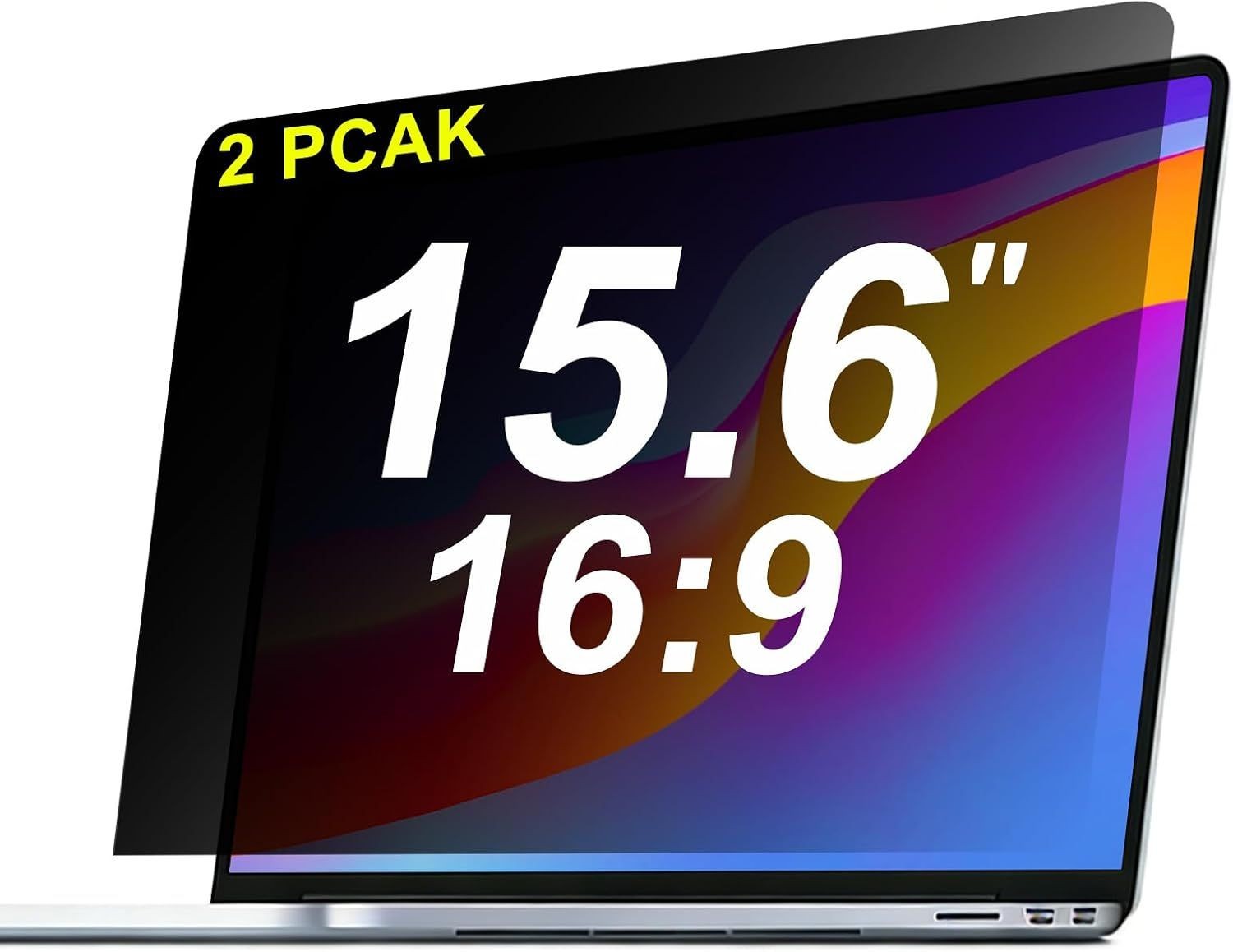 Removable Anti-Glare Blue Light Filter Privacy Screen Protector for 15.6 Inch La