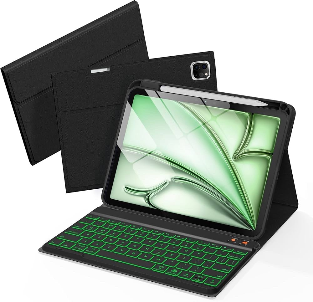 Senyoson iPad Air 11 M2 Case with Keyboard Pro 11 1-4th Gen 10.9 Air 5/4 Folio